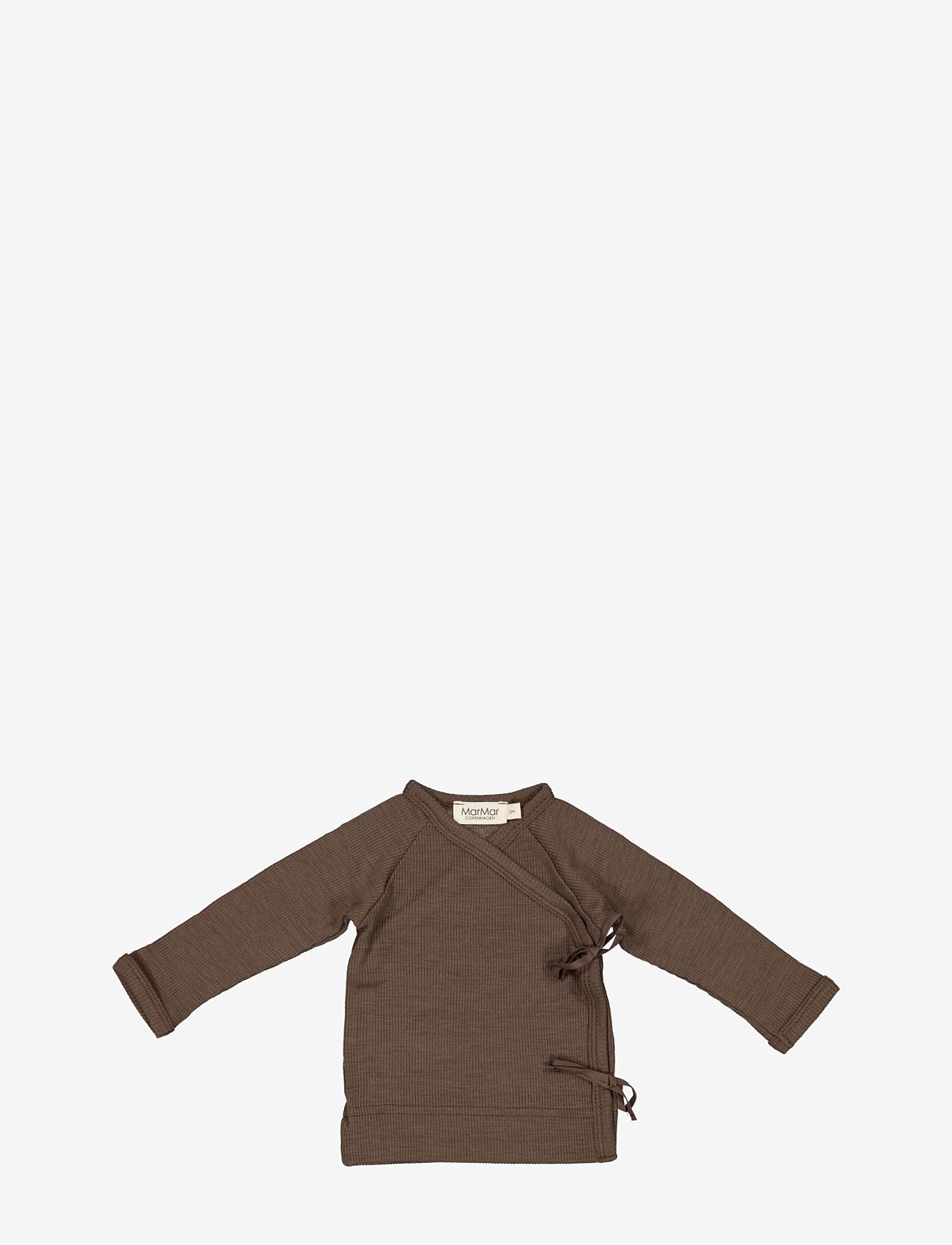 MarMar Copenhagen - Tut Wrap LS - long-sleeved t-shirts - terre - 0