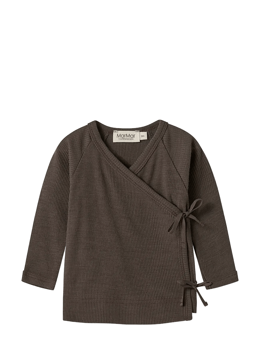 MarMar Copenhagen - Tut Wrap LS - langærmede t-shirts - terre - 0