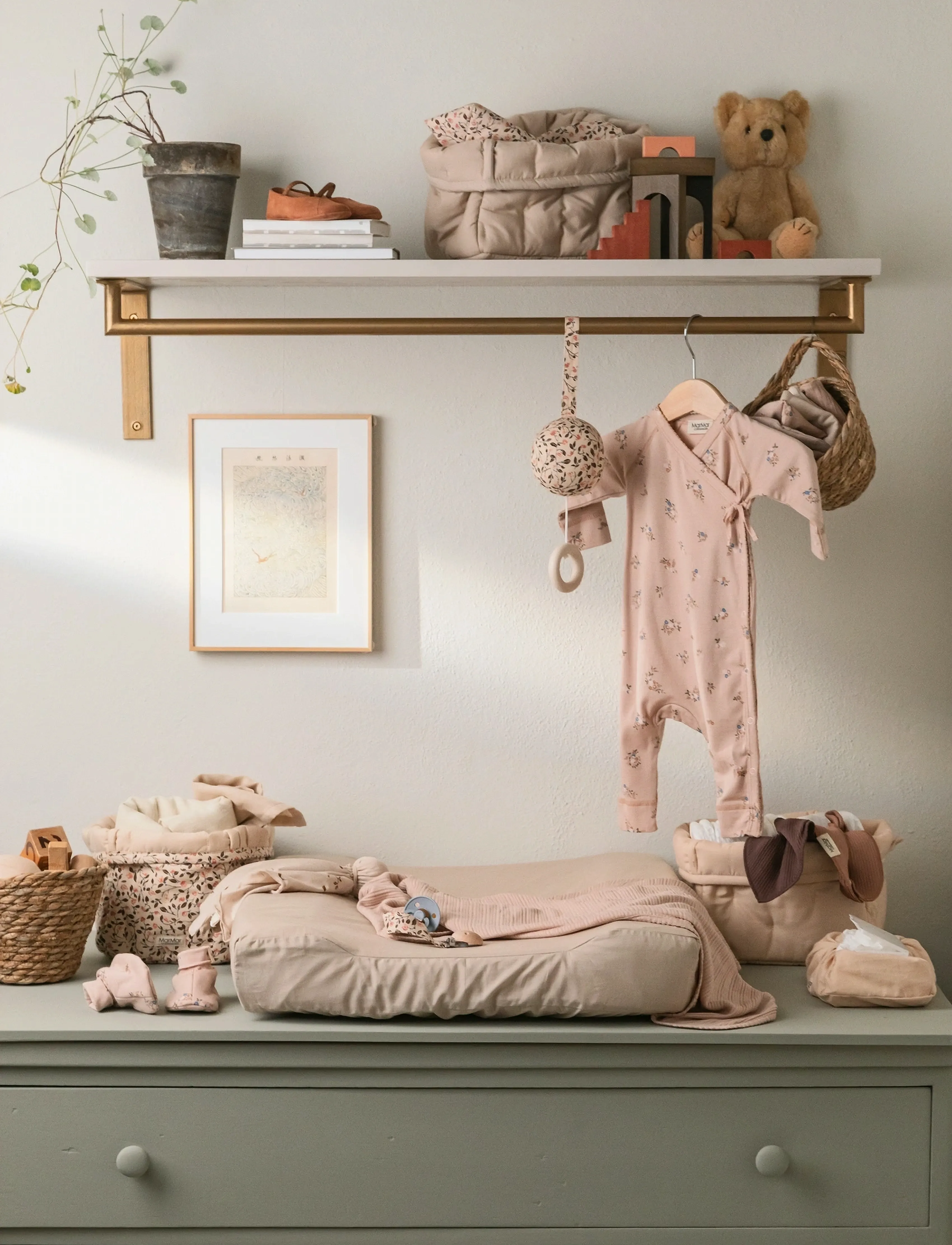 MarMar Copenhagen Nursery Storage Bags, One Size, Cream, Opbevaring > Opbevaringskurve, Børn