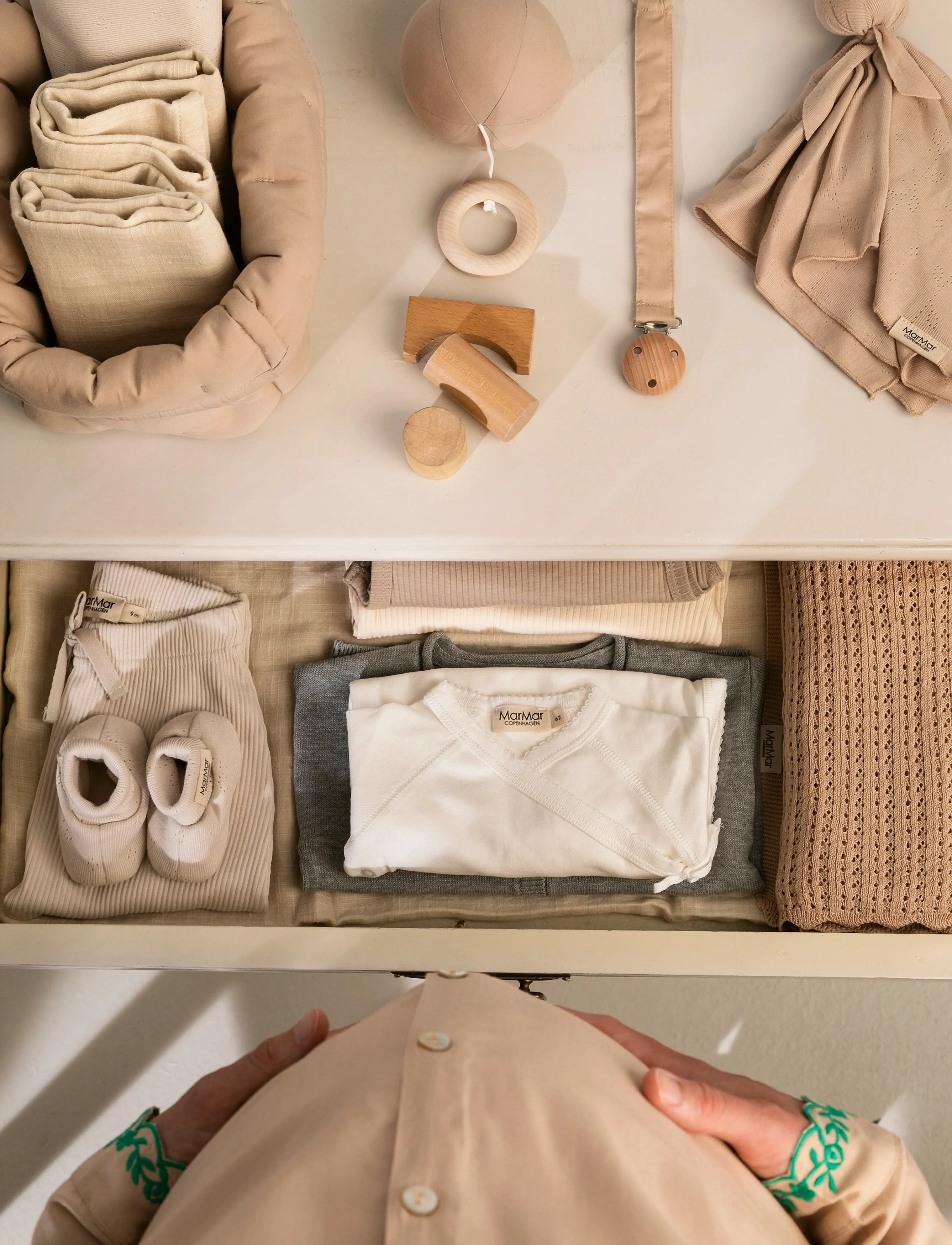 MarMar Copenhagen - Nursery Storage Bags - hoiukorvid - grey sand - 2