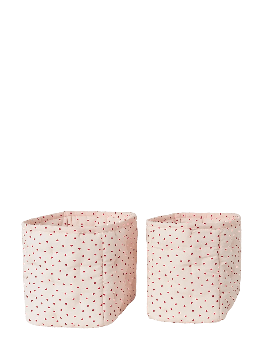 MarMar Copenhagen - Nursery Storage Bags - storage baskets - happy hearts - 1