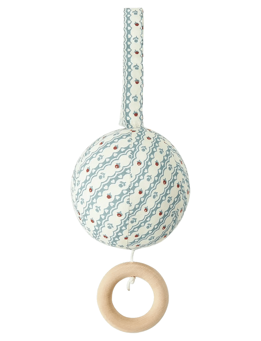 MarMar Copenhagen - Music Mobile - pluszowe zabawki muzyczne - floral stripe - 1