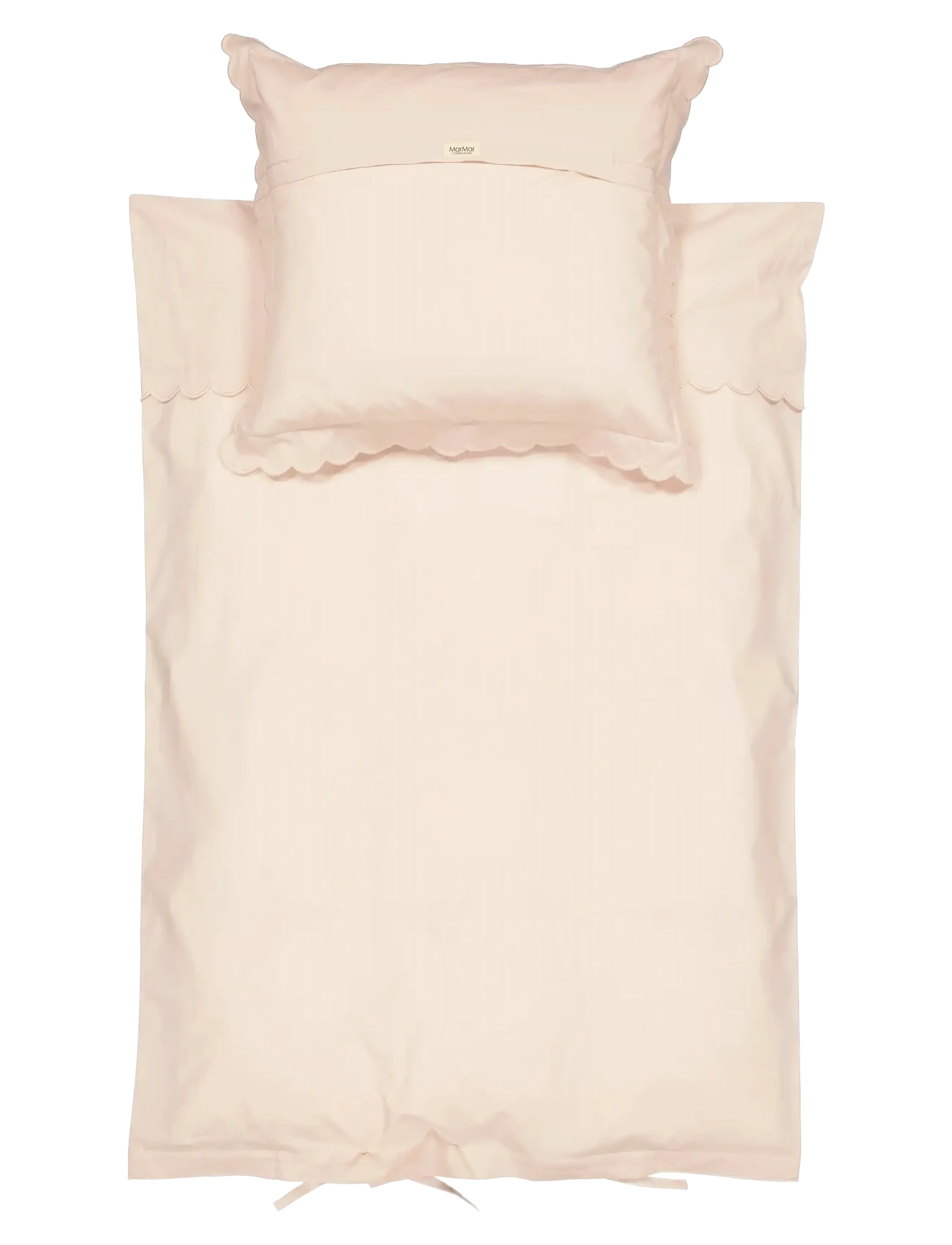 MarMar Copenhagen Bed Linen Scallop Baby, Bed Sæt, Beige, Str: 70X100CM