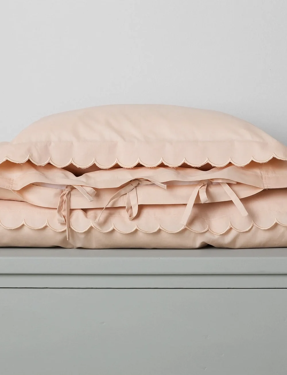 MarMar Copenhagen - Bed Linen Scallop Baby - påslakanset - beige rose - 0