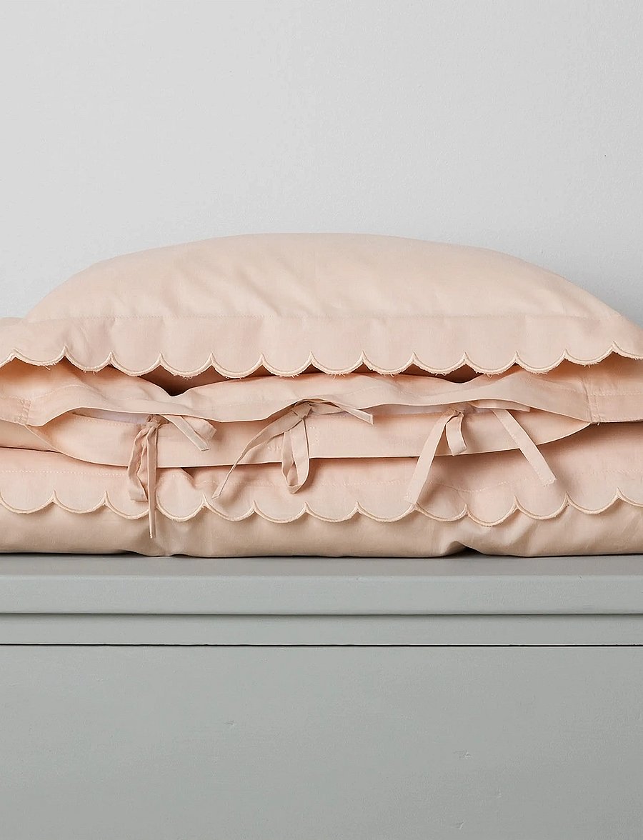 MarMar Copenhagen - Bed Linen Scallop Baby - parures de lit - beige rose - 0