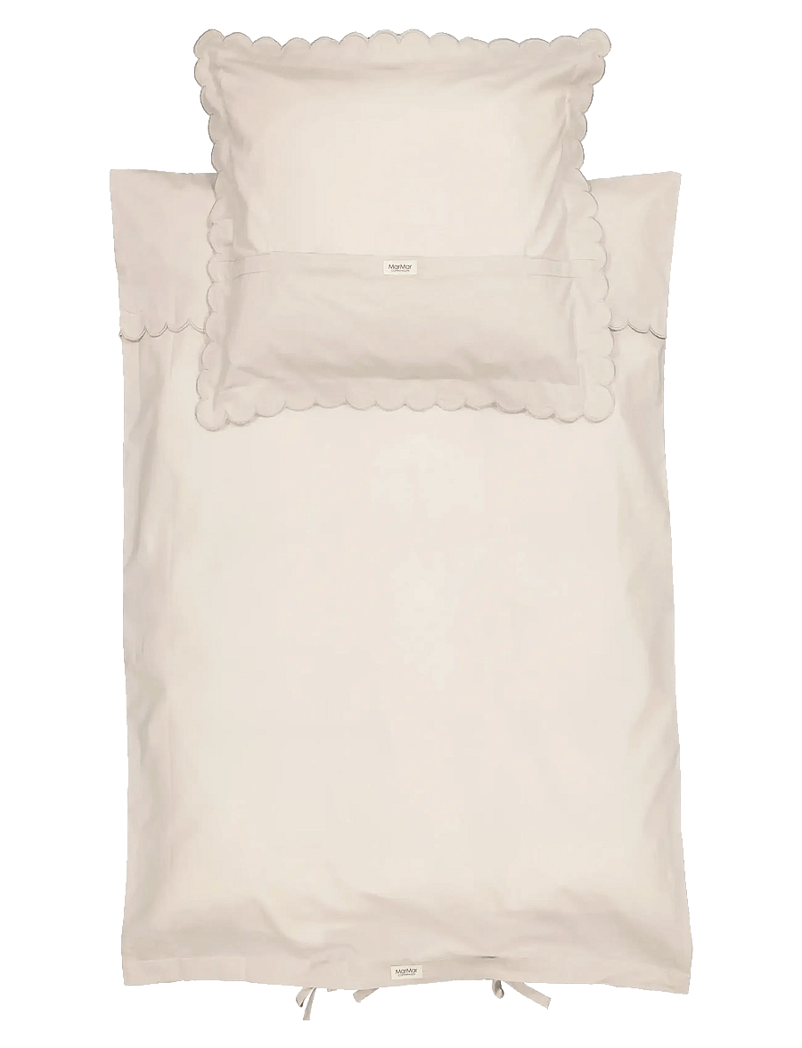 MarMar Copenhagen - Bed Linen Scallop Baby - parures de lit - grey sand - 1