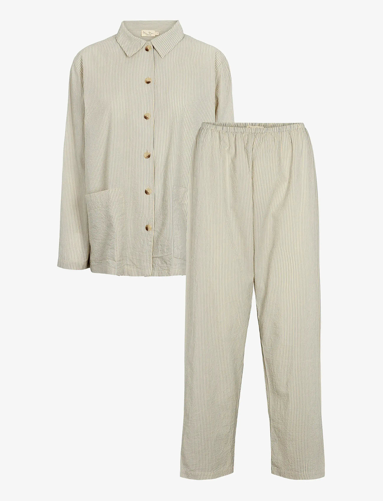 MarMar Copenhagen - Pajama Set W - pyjamas - blue stone stripe - 1