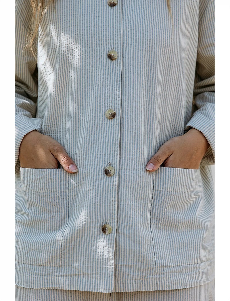 MarMar Copenhagen - Pajama Set W - pyjamas - blue stone stripe - 0