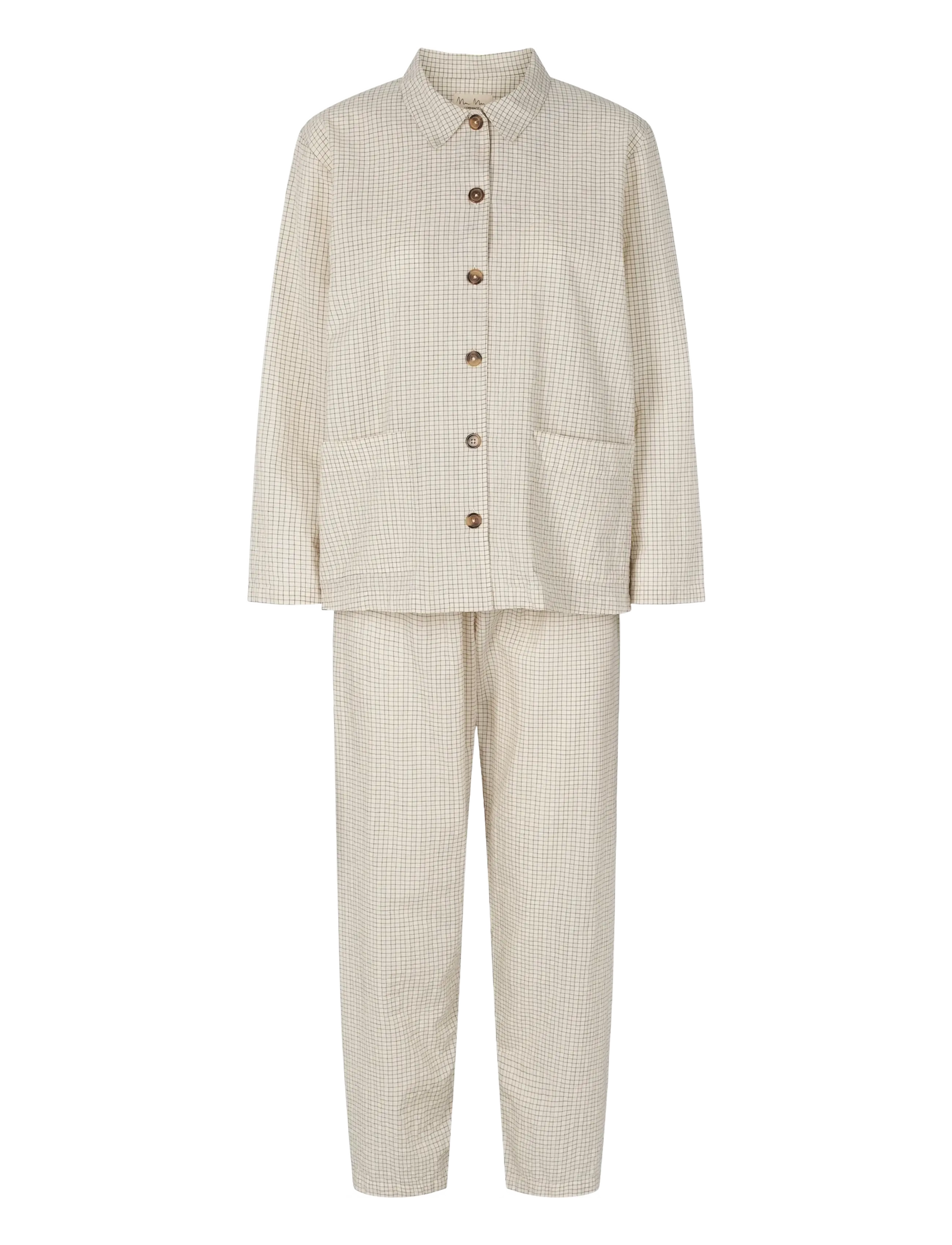 MarMar Copenhagen Pajama Set W, L, Night & Loungewear, Creme - Pyjamas (set), Frauen