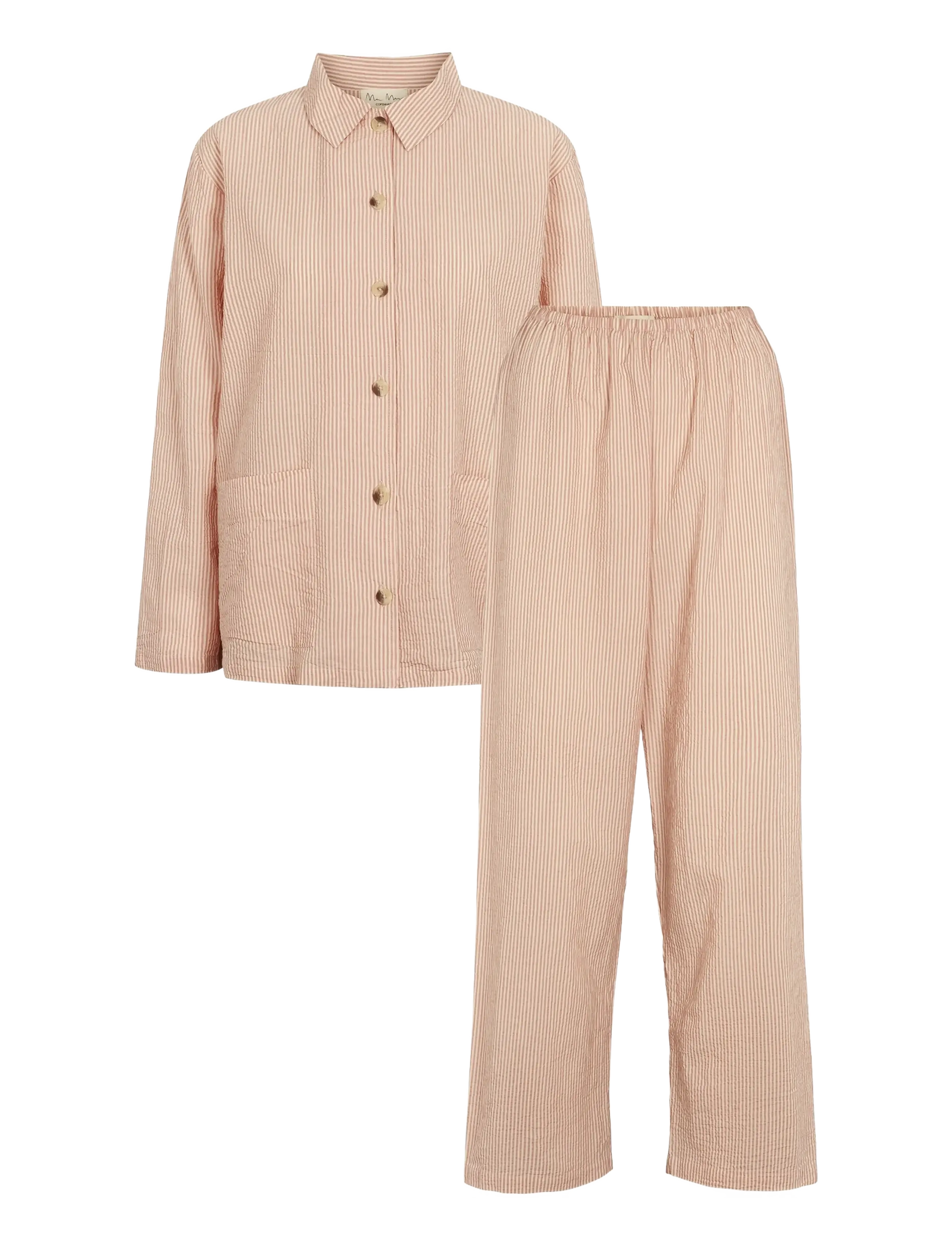 MarMar Copenhagen Pajama Set W - Kampagne - SOFT CHEEK STRIPE / pink/rose