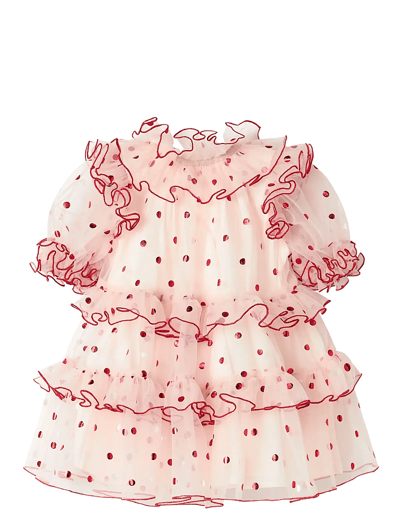 MarMar Copenhagen - Dakira - kortärmade babyklänningar - poppy dots - 2