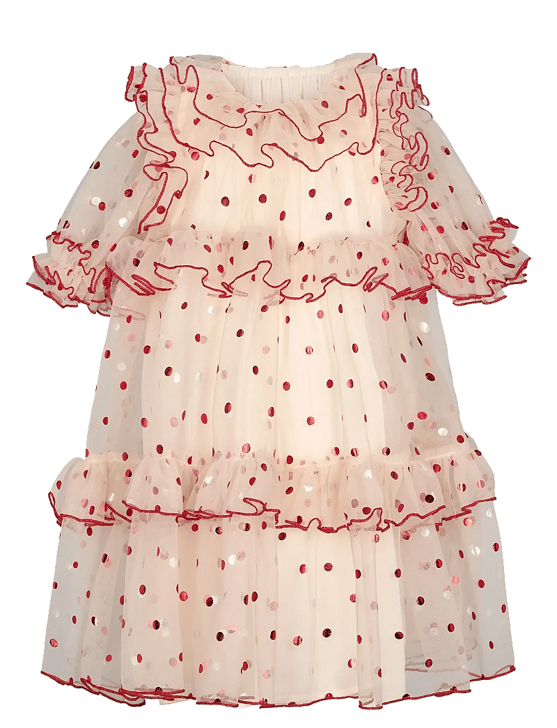 MarMar Copenhagen - Dakira - kortärmade babyklänningar - poppy dots - 3