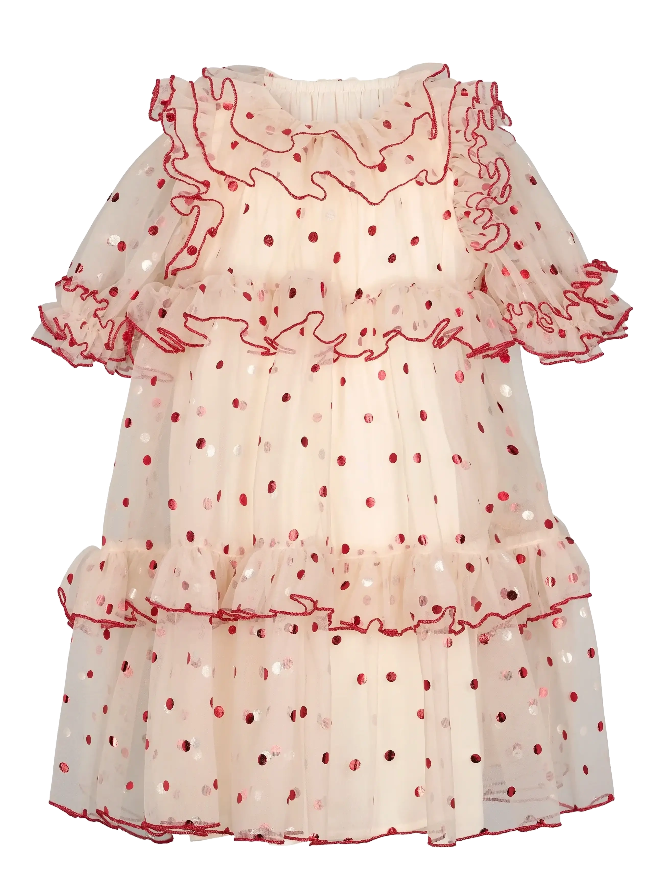MarMar Copenhagen - Dakira - kūdikių suknelės trumpomis rankovėmis - poppy dots - 3