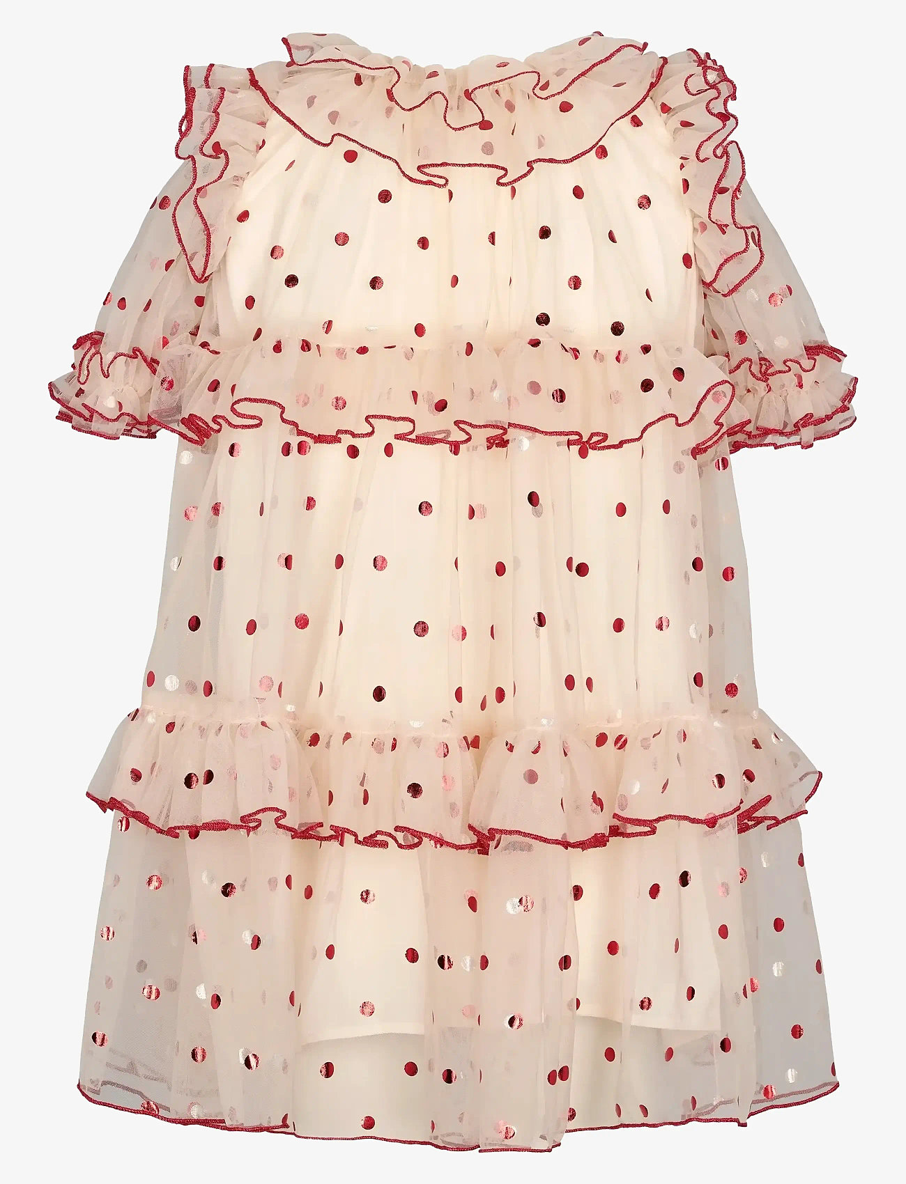 MarMar Copenhagen - Dakira - kortärmade babyklänningar - poppy dots - 4