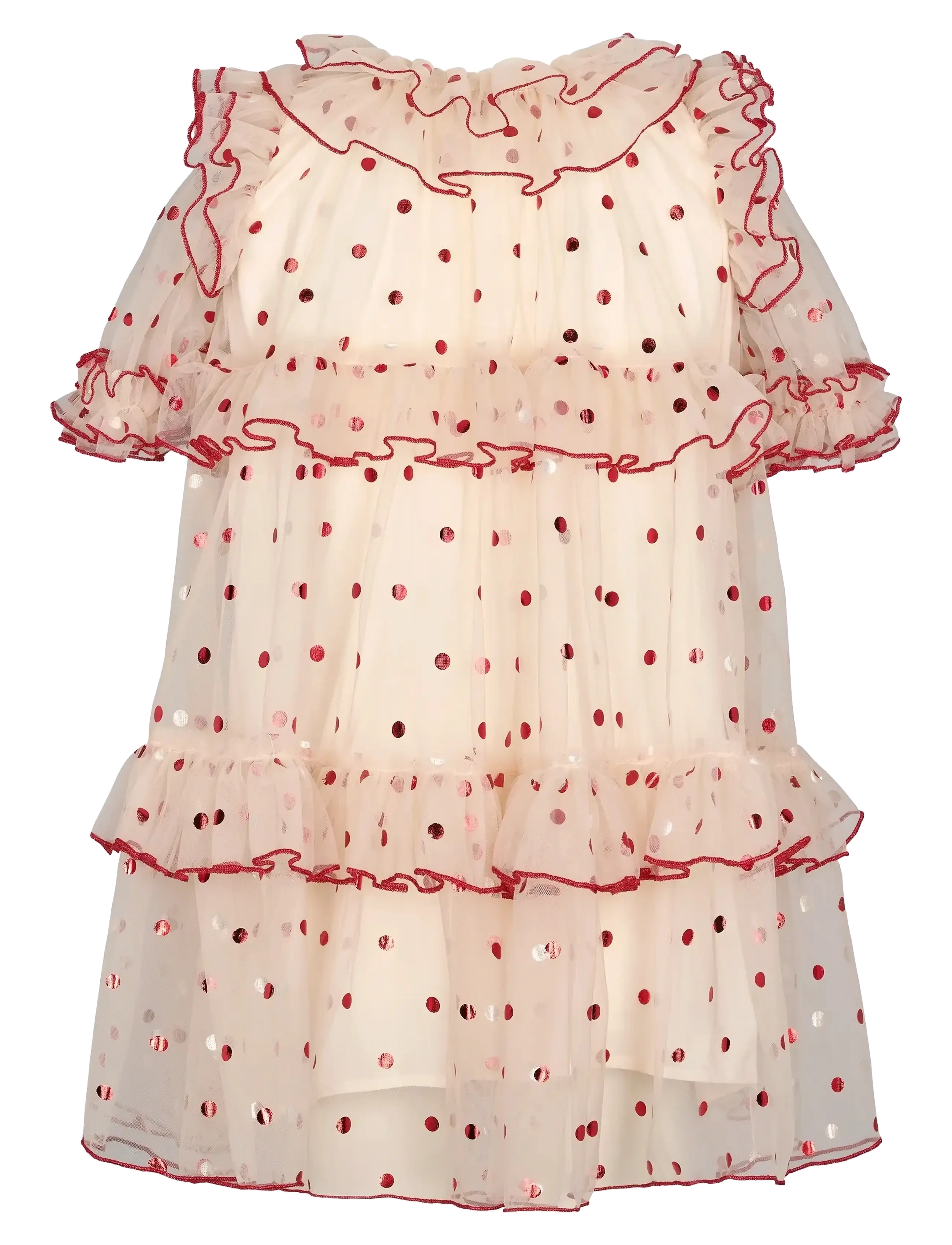 MarMar Copenhagen - Dakira - kūdikių suknelės trumpomis rankovėmis - poppy dots - 4