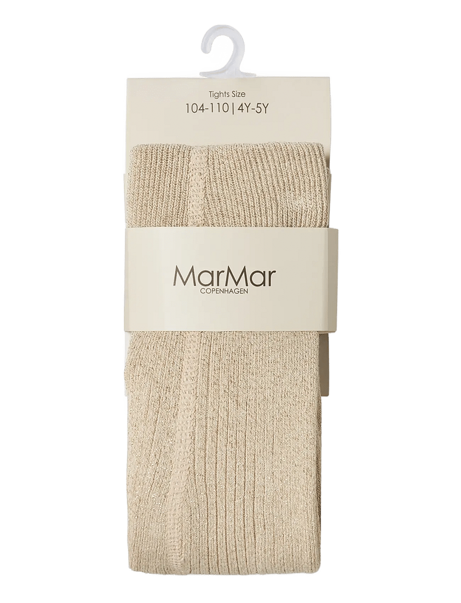 MarMar Copenhagen - Tights Pointelle - sukkpüksid - gold glitter - 1