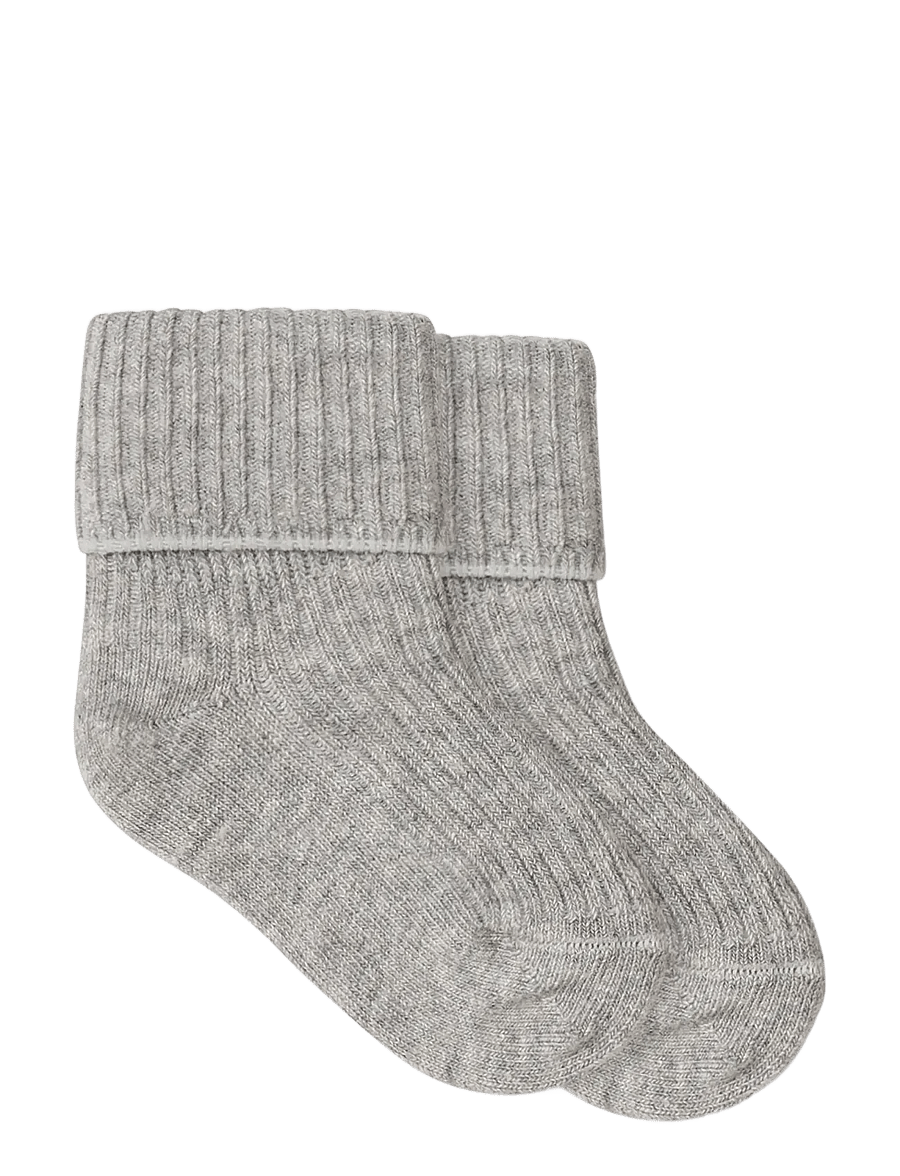 MarMar Copenhagen - Newborn Socks 2-pack - bebisstrumpor - light grey melange - 1