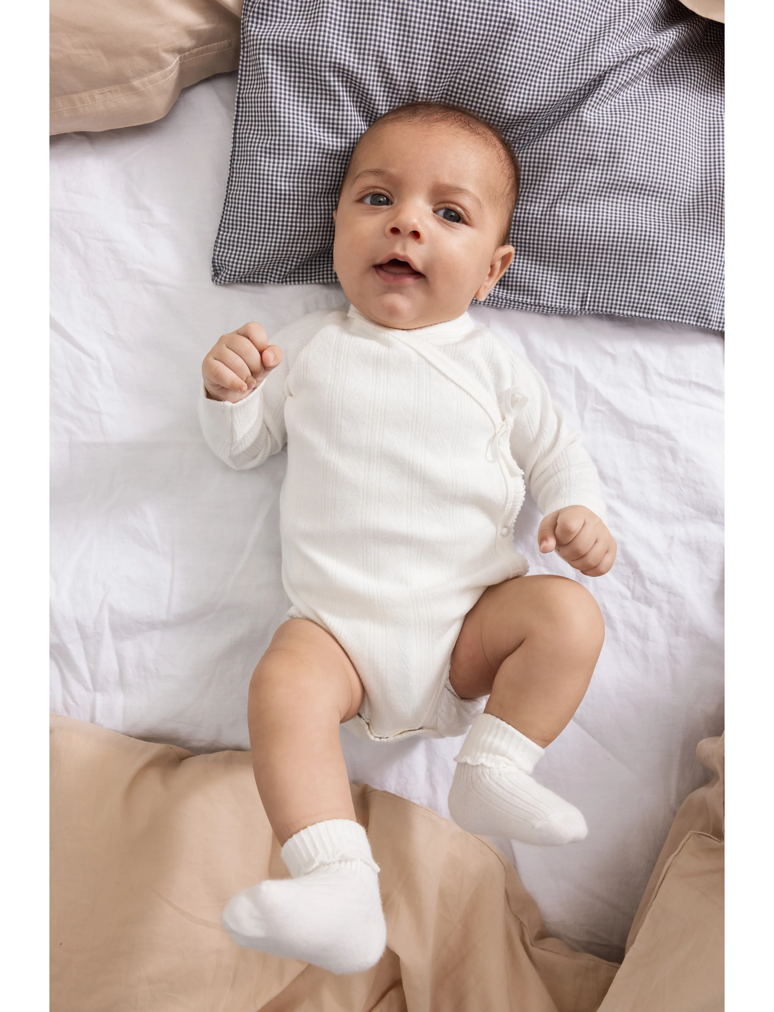 MarMar Copenhagen - Newborn Socks Scallop 2-pack - beebisokid - gentle white - 4