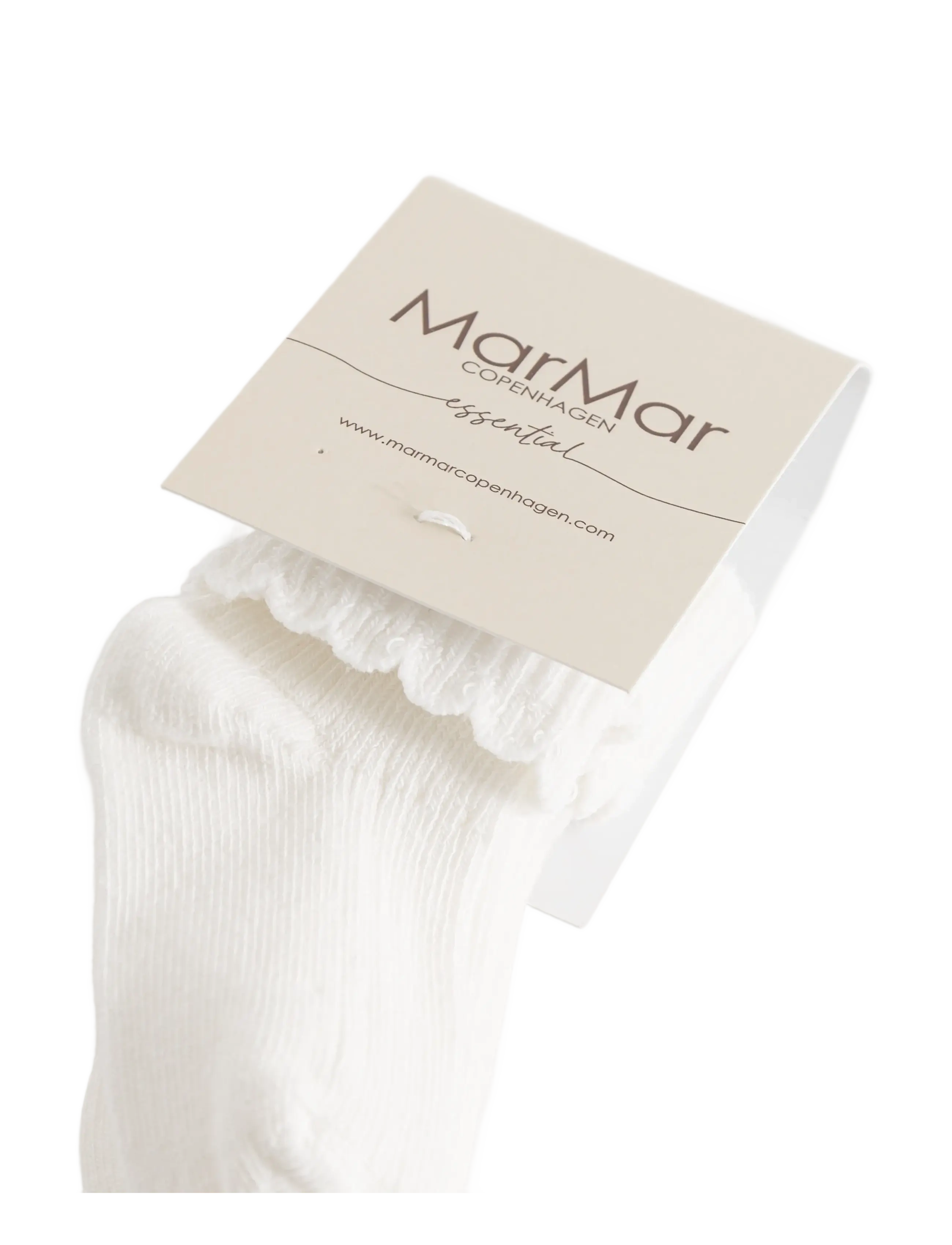 MarMar Copenhagen - Newborn Socks Scallop 2-pack - beebisokid - gentle white - 3