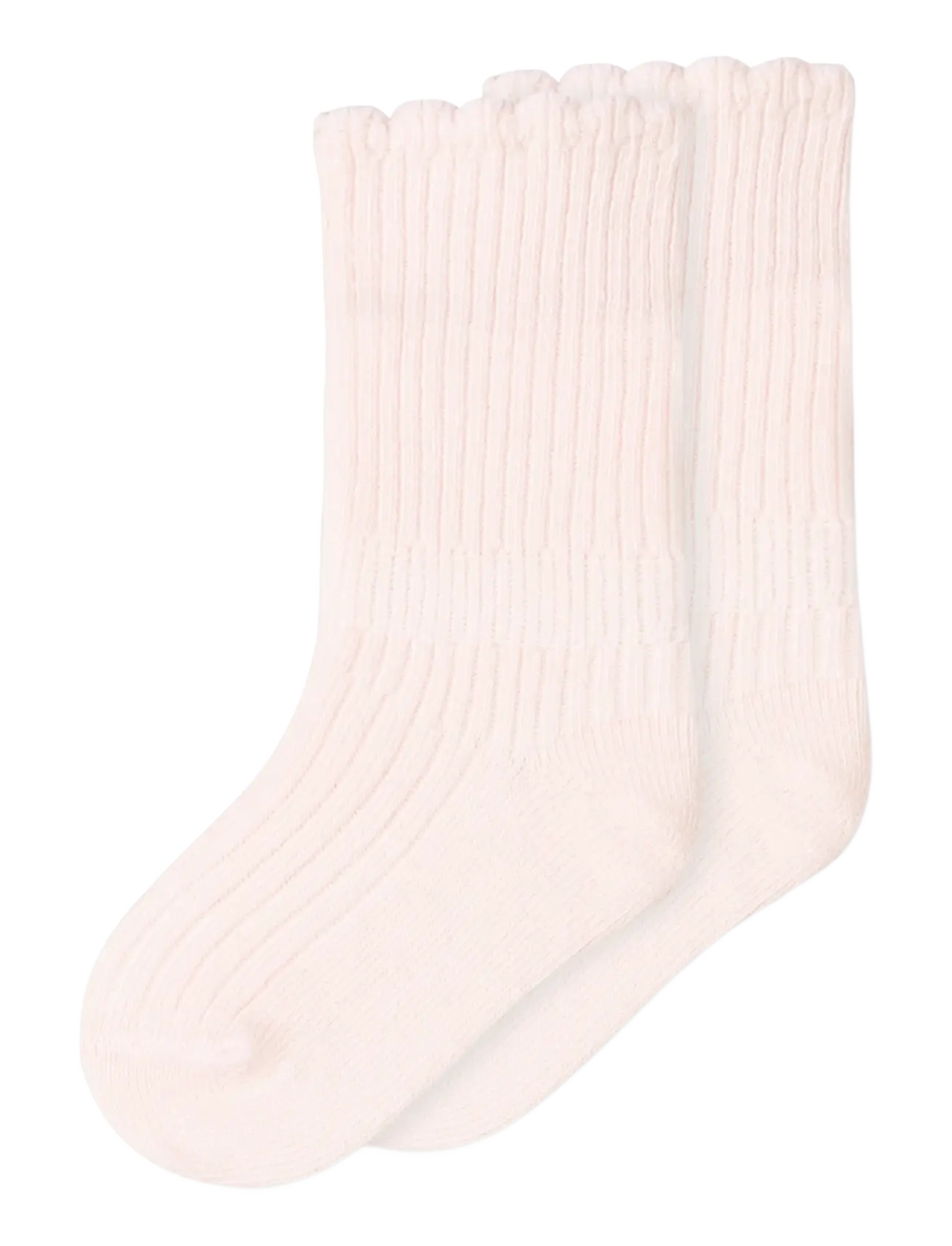 MarMar Copenhagen - Newborn Socks Scallop 2-pack - beebisokid - rosa - 2