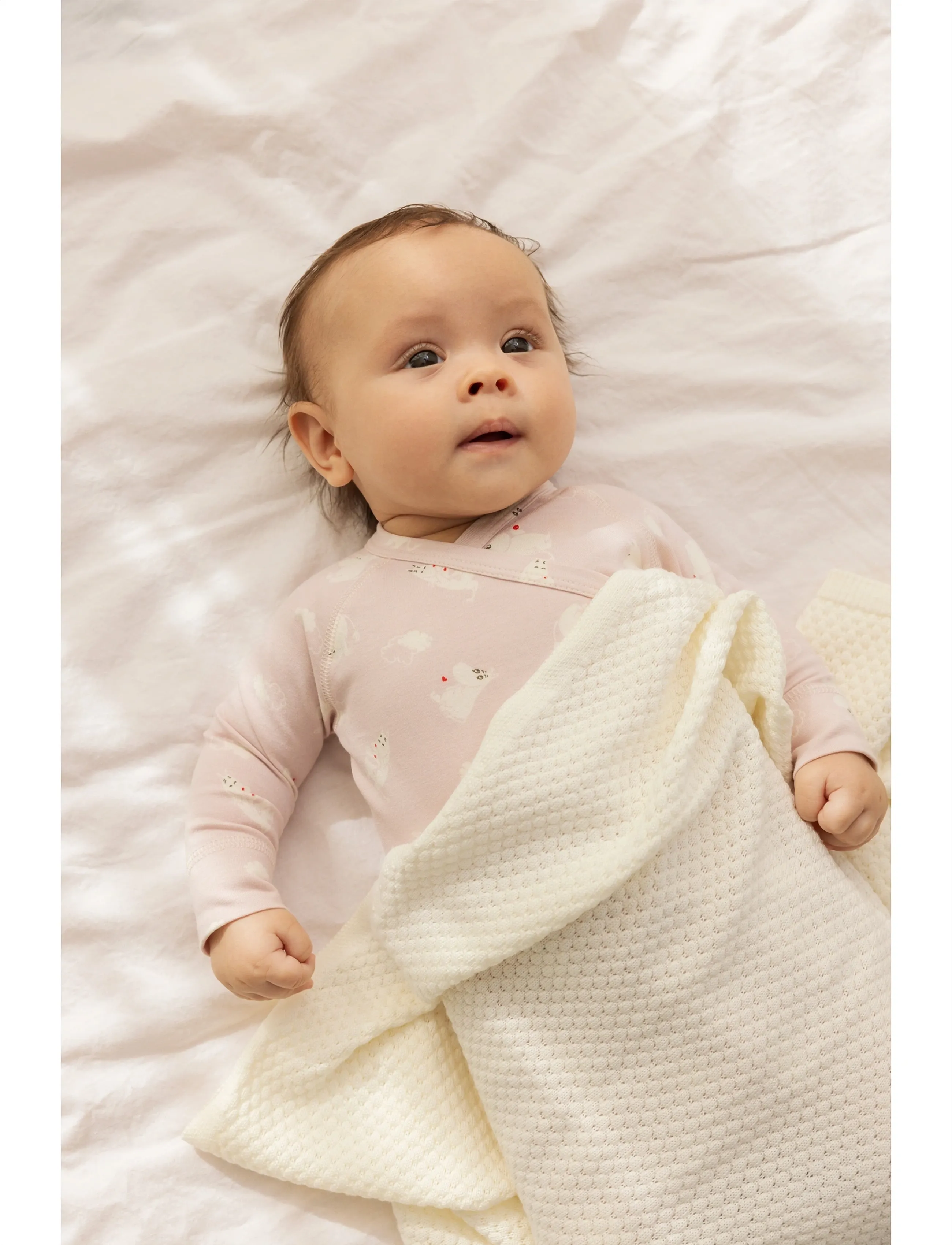 MarMar Copenhagen Tuti Wrap Ls, 62, T-shirts, Rosa - Long-sleeved Kinder