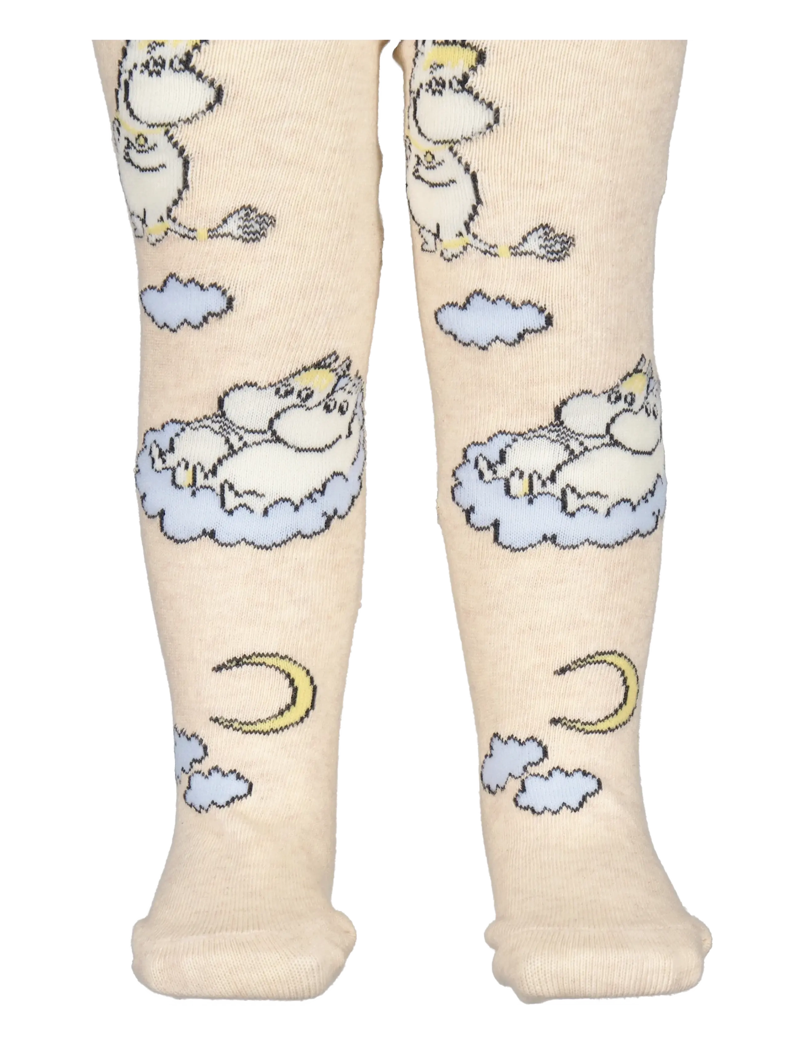 MarMar Copenhagen Tights Jacquard - Sukkpüksid - BEIGE MEL. MOOMIN / cream