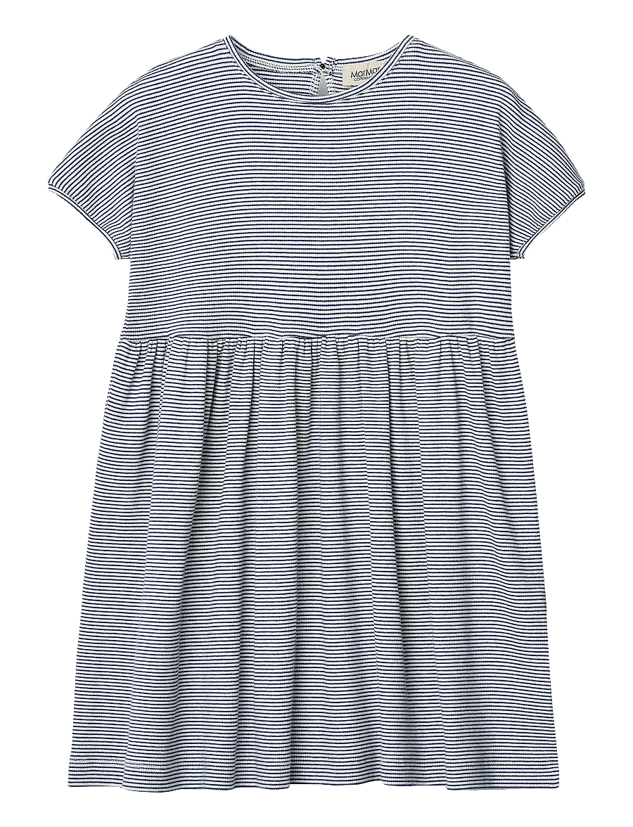 MarMar Copenhagen - Dioa - short-sleeved baby dresses - blue stripe - 1