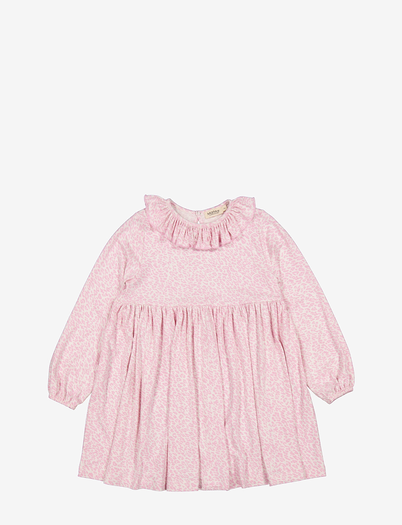 MarMar Copenhagen - Diora Frill - long-sleeved baby dresses - pink leo - 0