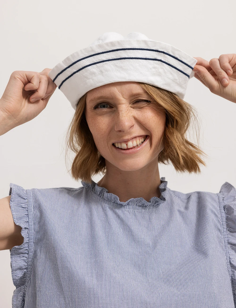 MarMar Copenhagen - Tirra W - linnen - navy stripe - 4