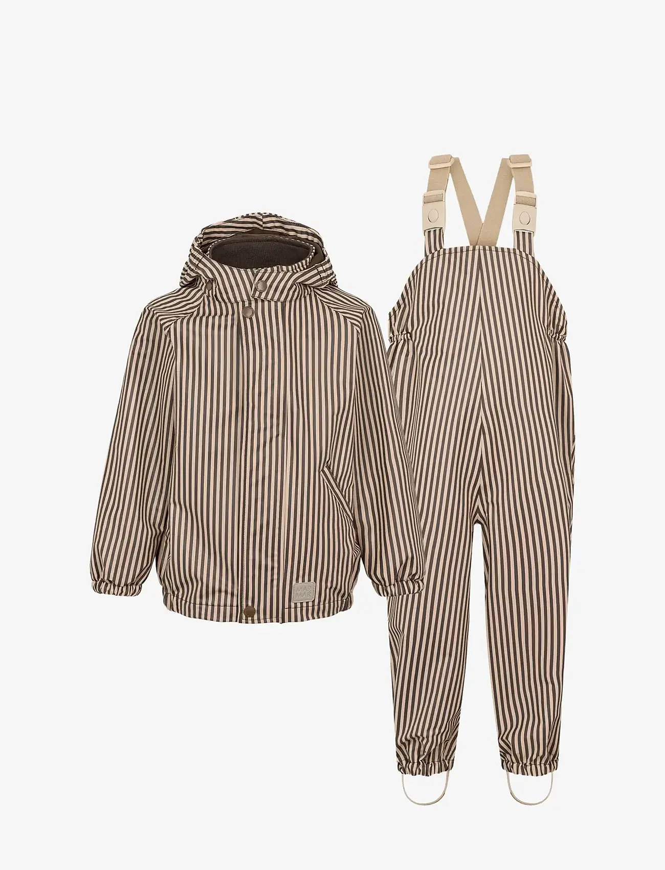MarMar Copenhagen - Oddy Set - vihmakomplektid - brown stripe - 1