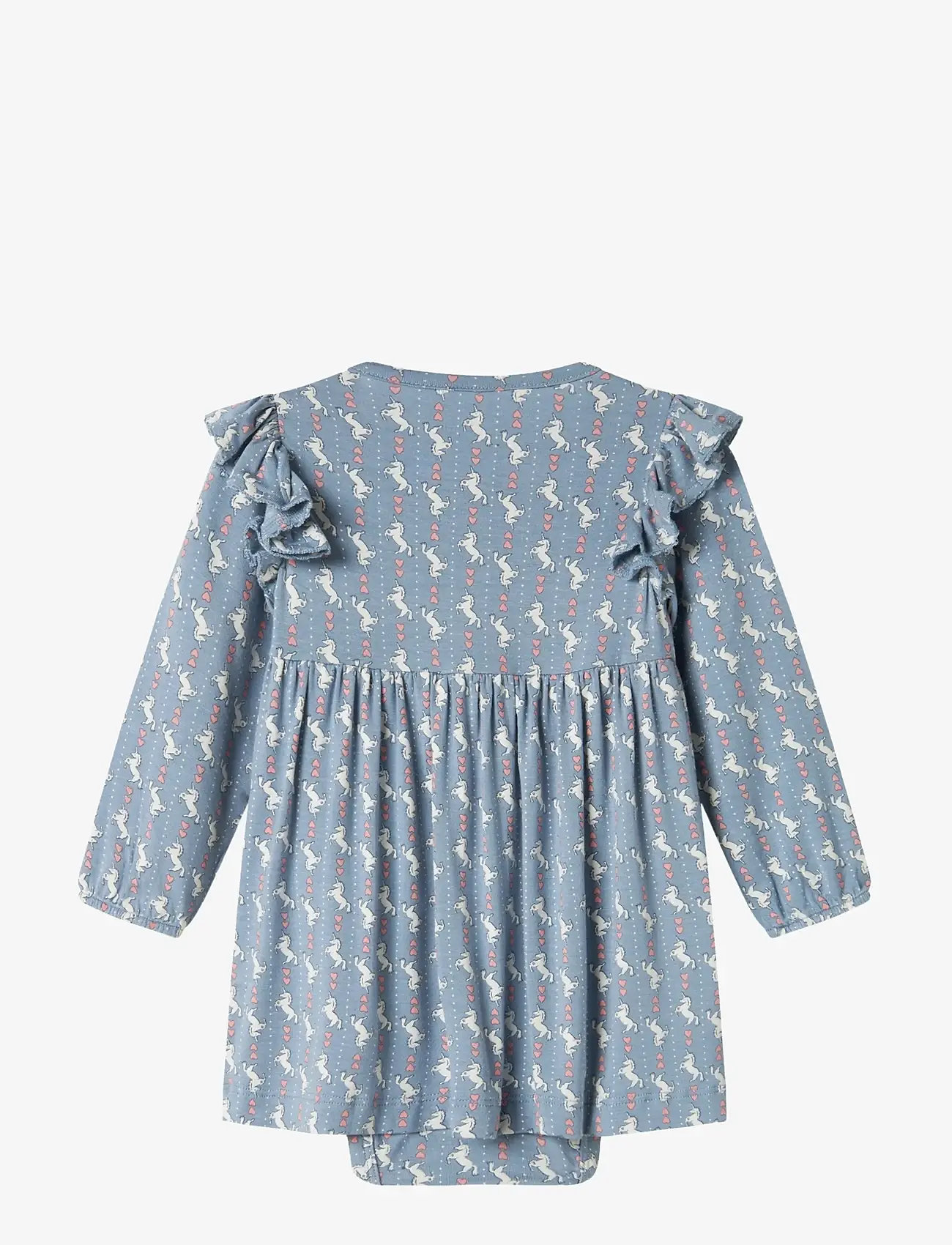 MarMar Copenhagen - Ramona Frill LS - långärmade babyklänningar - unicorn dream - 1