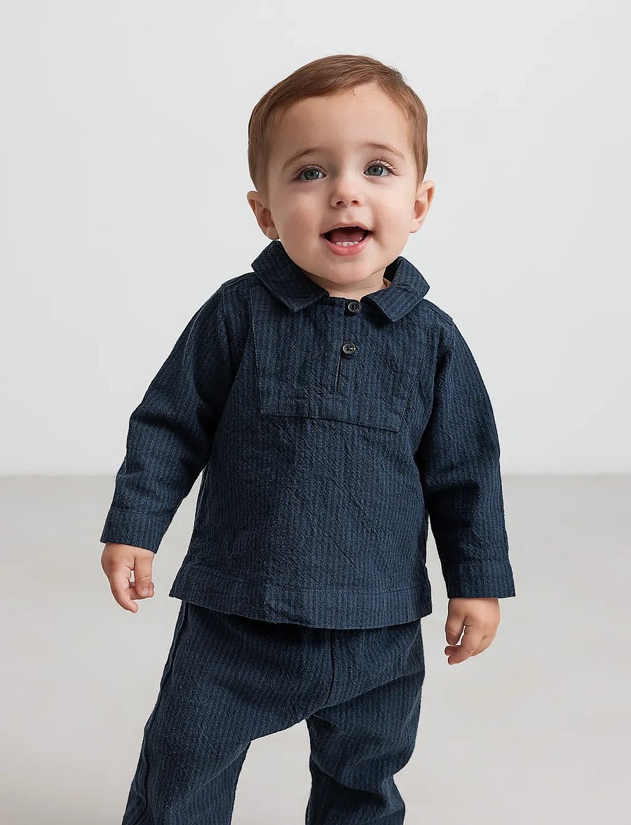 MarMar Copenhagen - Panto - babyhosen - dark blue stripe - 0