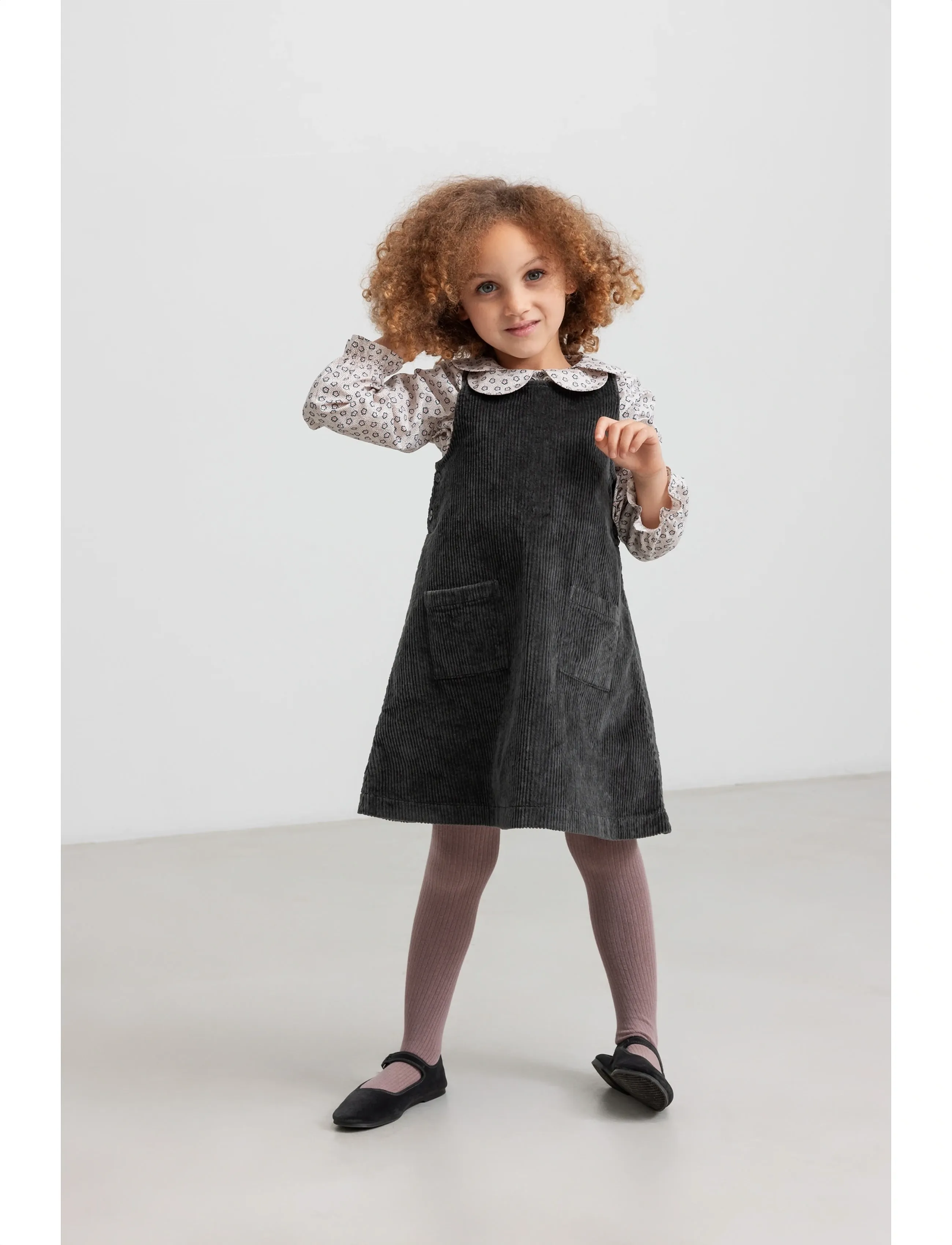 MarMar Copenhagen Doka, 116, Dresses, Grau - Dungaree Dress, Kinder
