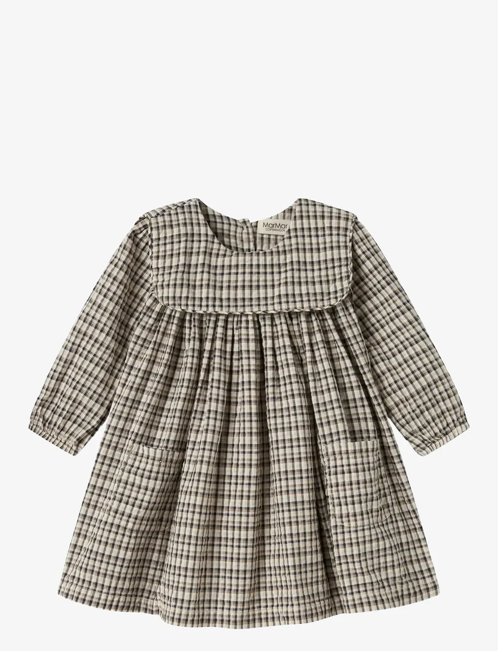 MarMar Copenhagen - Dulle - baby-kjoler med lange ermer - pilot navy check - 1