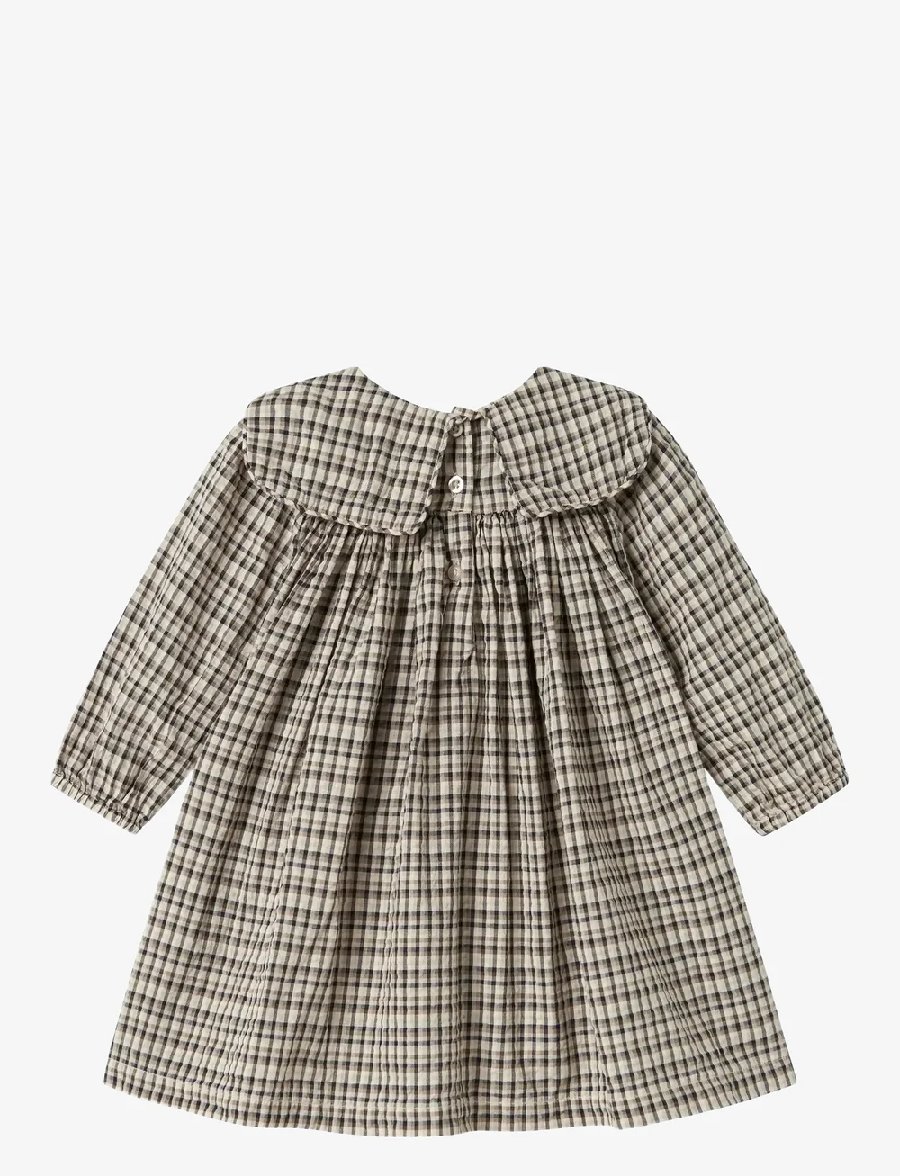 MarMar Copenhagen - Dulle - baby-kjoler med lange ermer - pilot navy check - 2