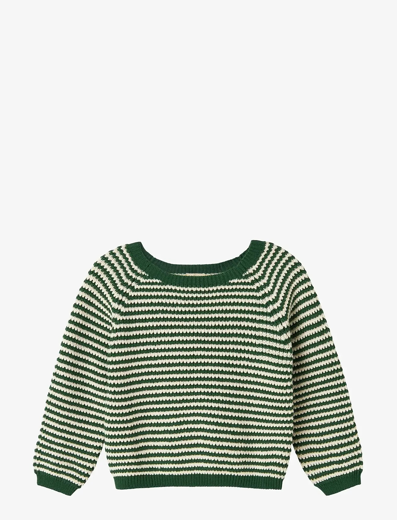 MarMar Copenhagen - Torin - stickade tröjor - garden green stripe - 1
