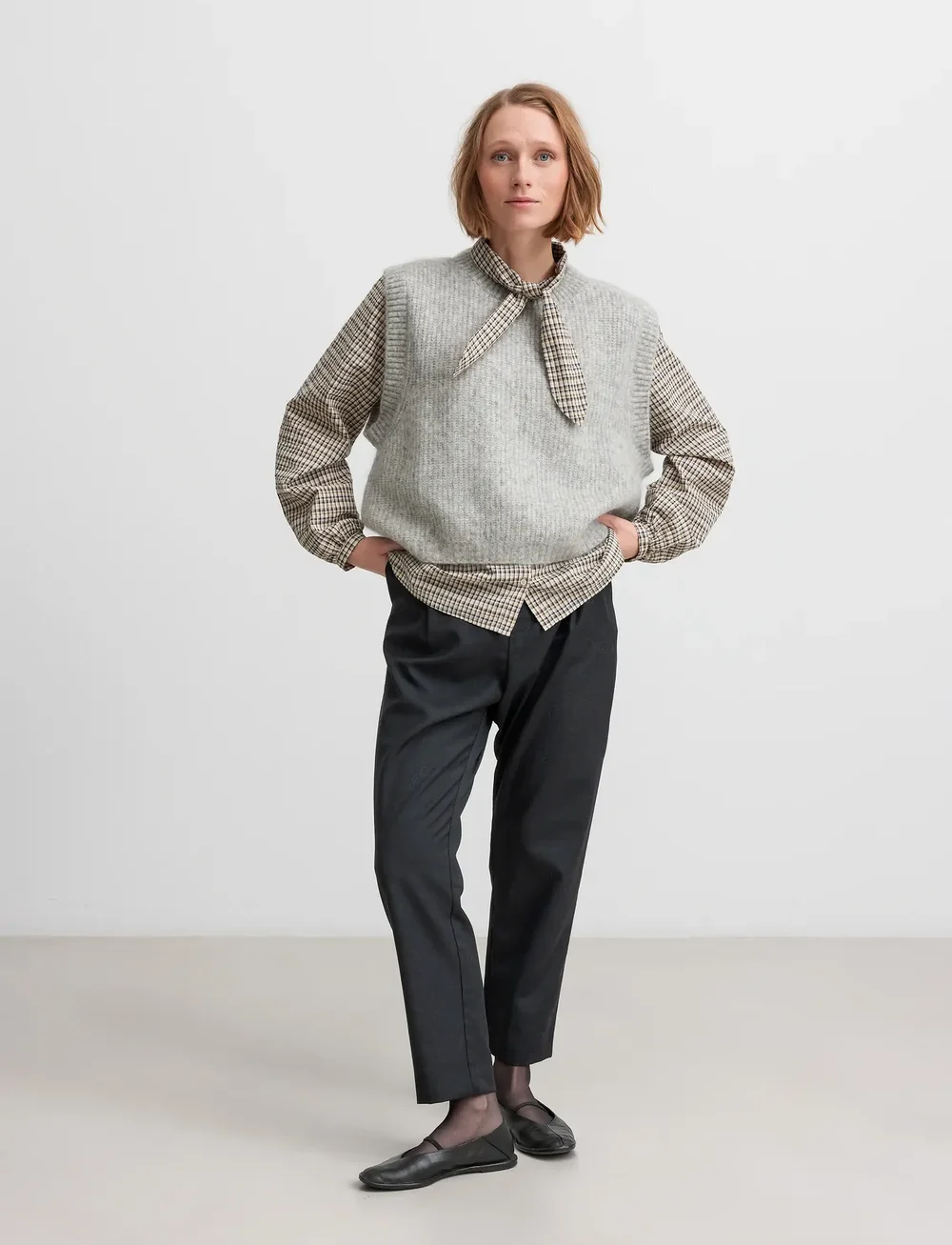 MarMar Copenhagen - Tajo W - kootud vestid - morning dew mel. - 0