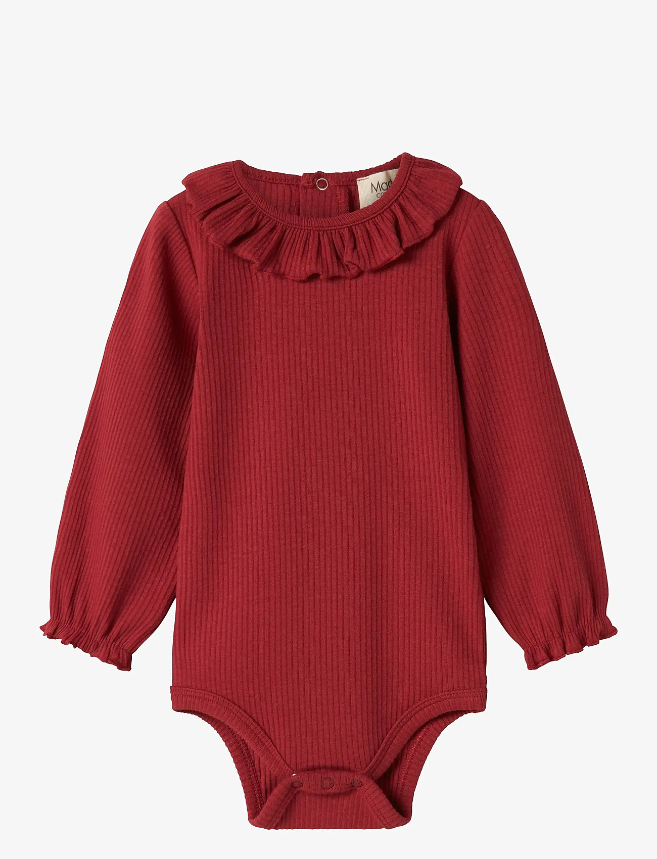 MarMar Copenhagen - Brandine - långärmade bodies - hibiscus red - 1