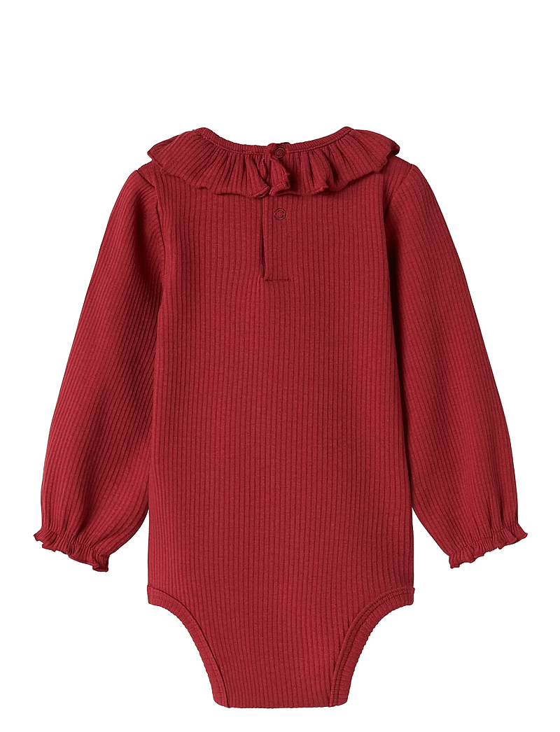 MarMar Copenhagen - Brandine - långärmade bodies - hibiscus red - 2