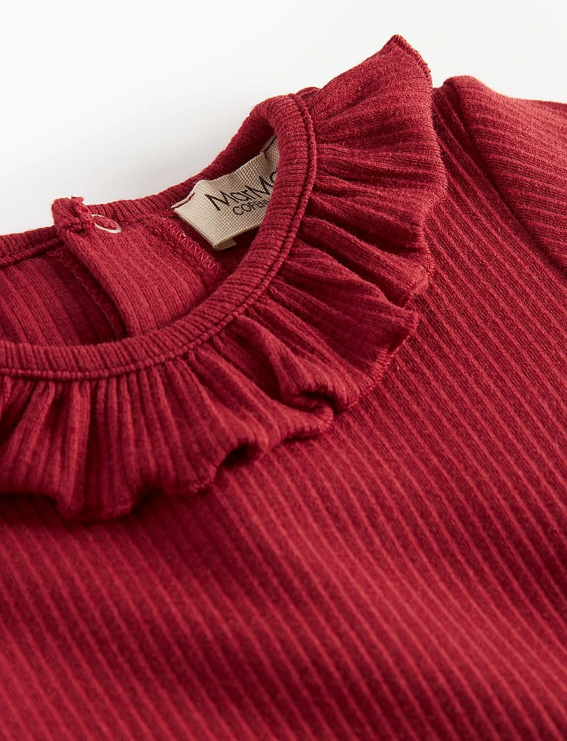 MarMar Copenhagen - Brandine - långärmade bodies - hibiscus red - 3