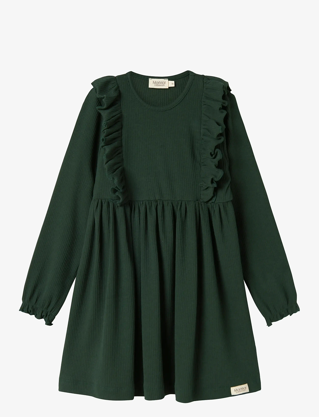 MarMar Copenhagen - Dress Dikte - long-sleeved casual dresses - dark leaf - 1