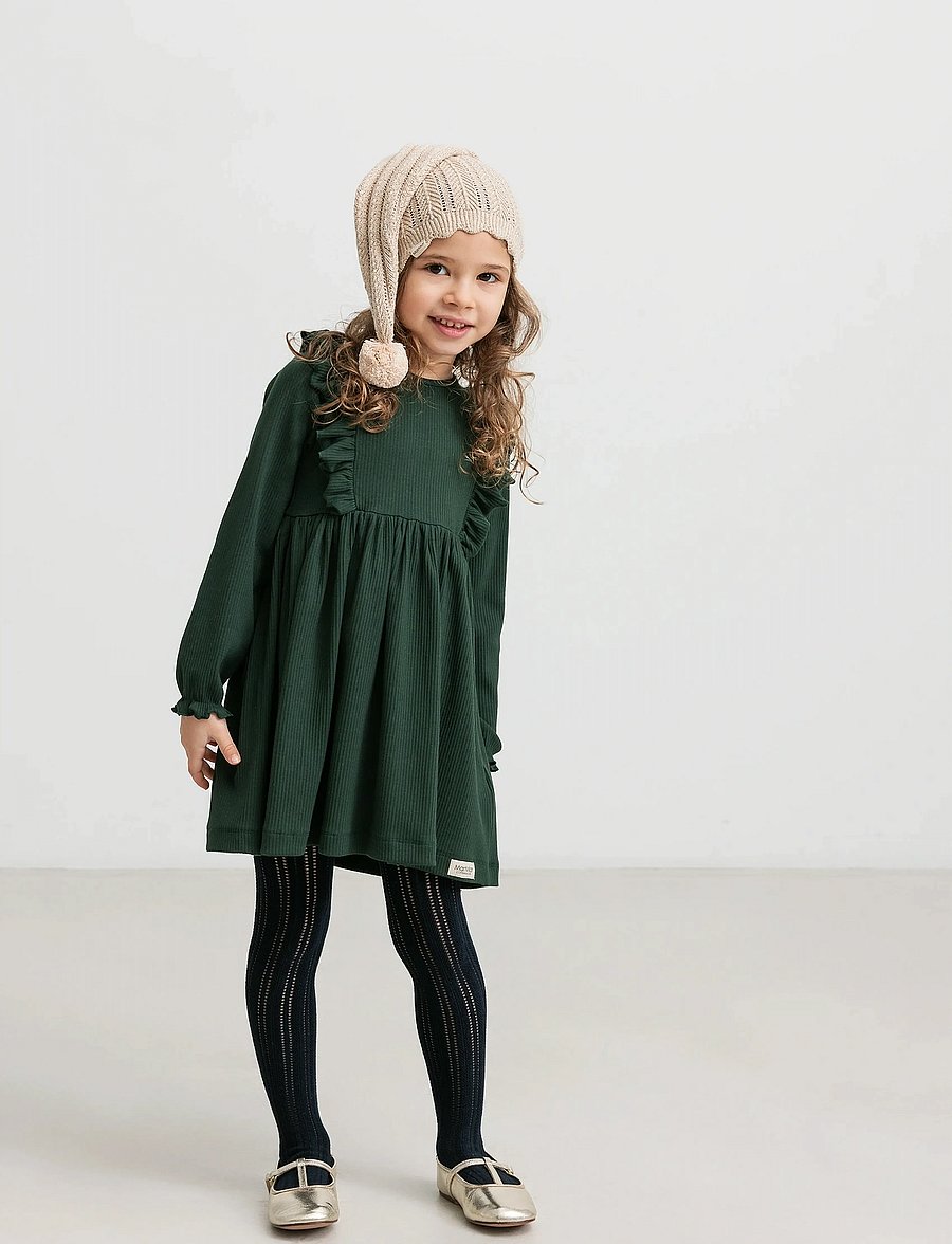 MarMar Copenhagen - Dress Dikte - långärmade vardagsklänningar - dark leaf - 0