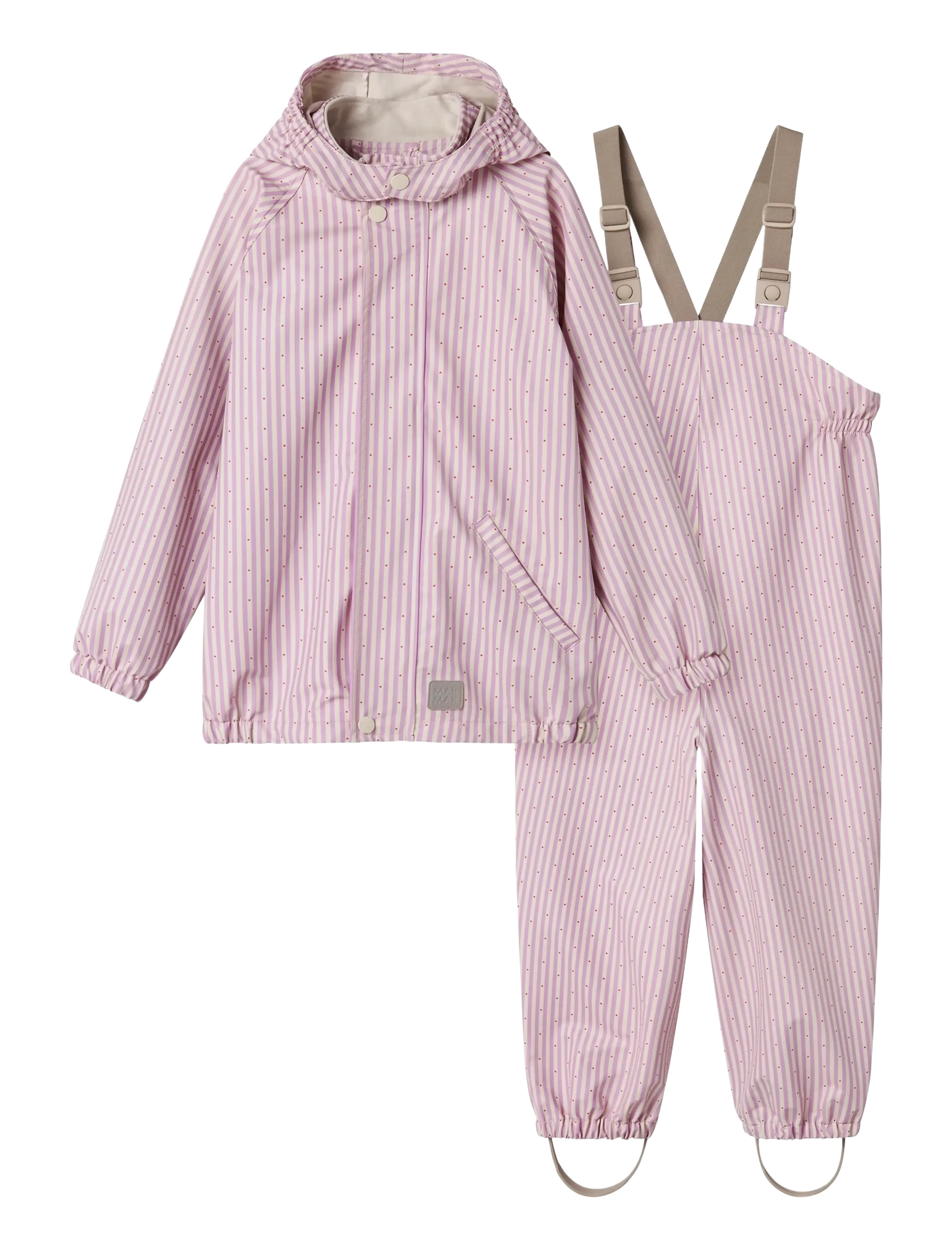 MarMar Copenhagen Oddy Set - Vihmakomplektid - PINK STRIPE / multi