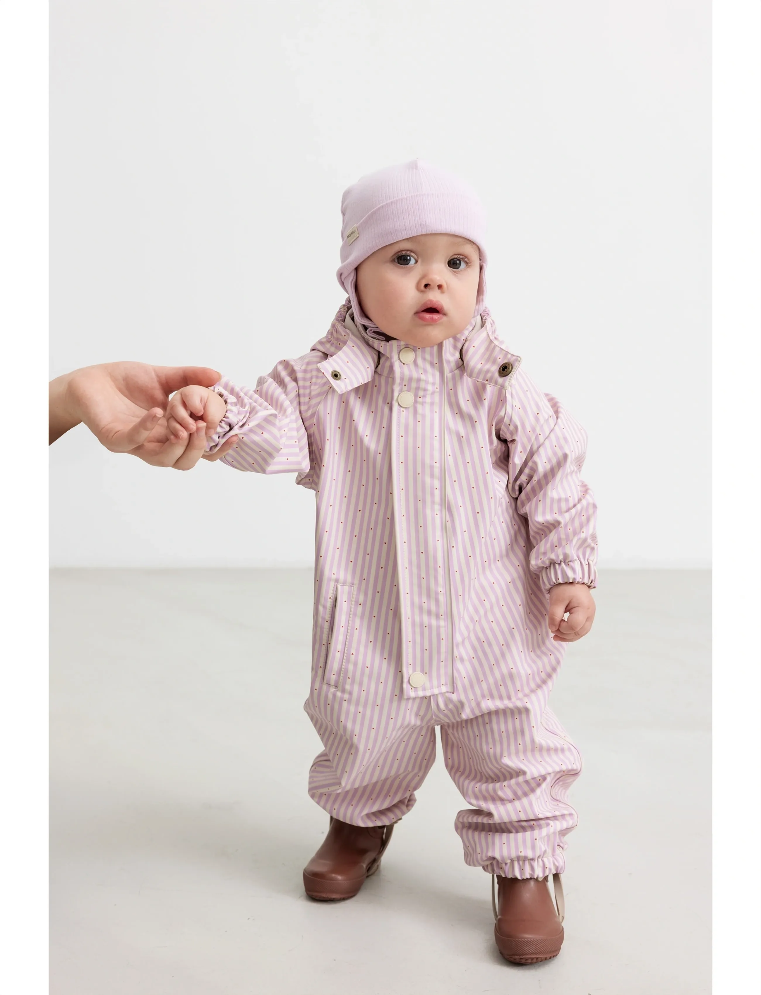 MarMar Copenhagen - Orion Suit - rainwear coveralls - pink stripe - 3