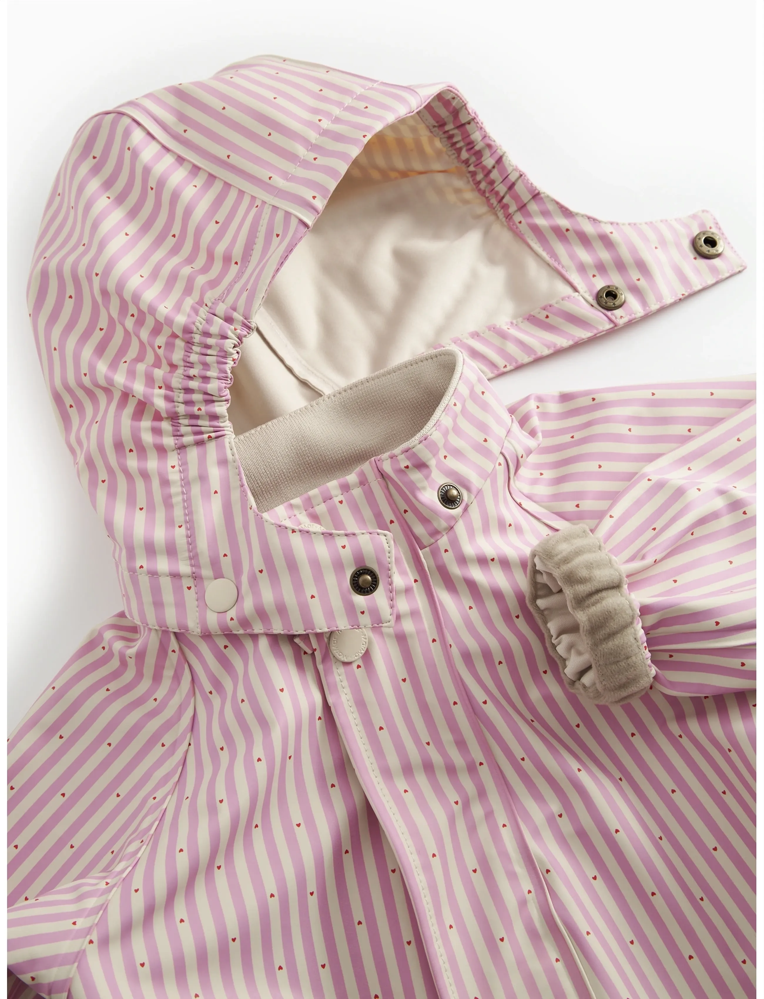 MarMar Copenhagen - Orion Suit - rainwear coveralls - pink stripe - 4