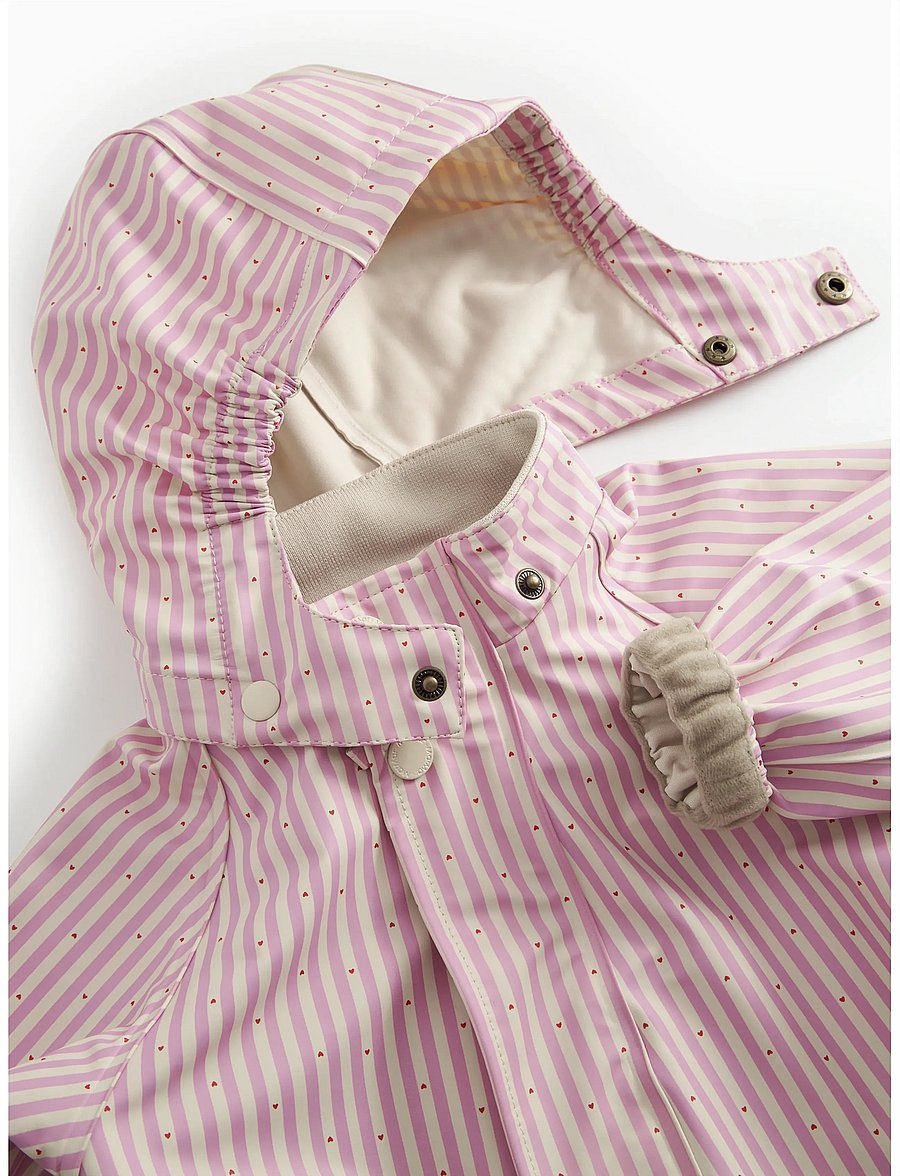 MarMar Copenhagen - Orion Suit - rainwear coveralls - pink stripe - 4