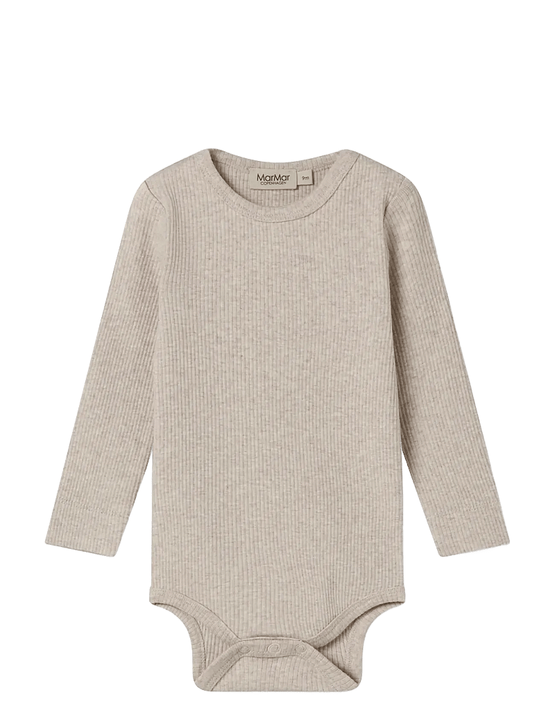 MarMar Copenhagen - Plain Body LS - langærmede - light beige mel. - 1