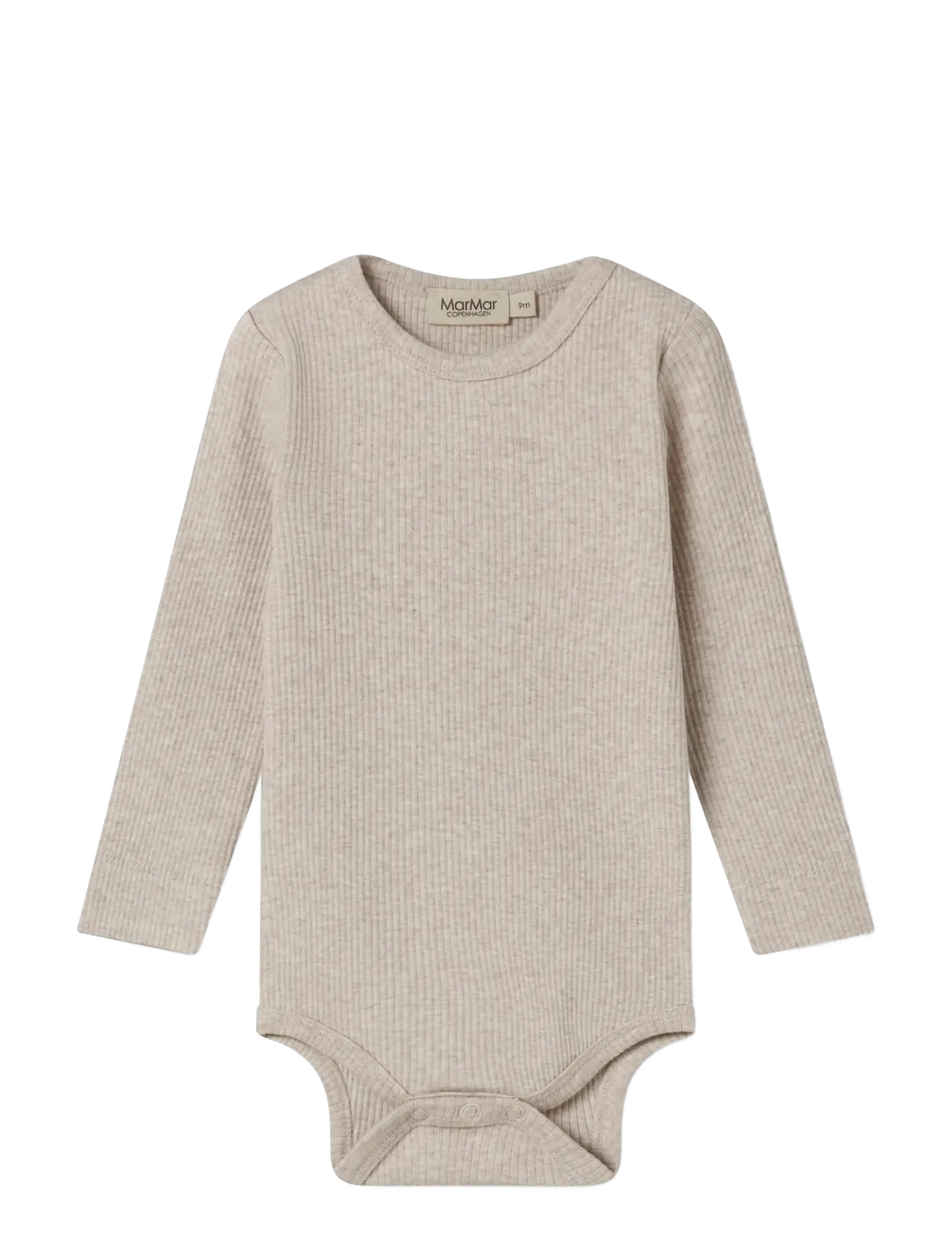 MarMar Copenhagen Plain Body LS - Långärmade bodysuits - LIGHT BEIGE MEL. / beige