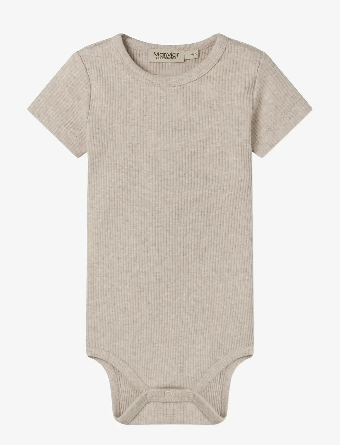 MarMar Copenhagen - Plain Body SS - kortærmede - light beige mel. - 0