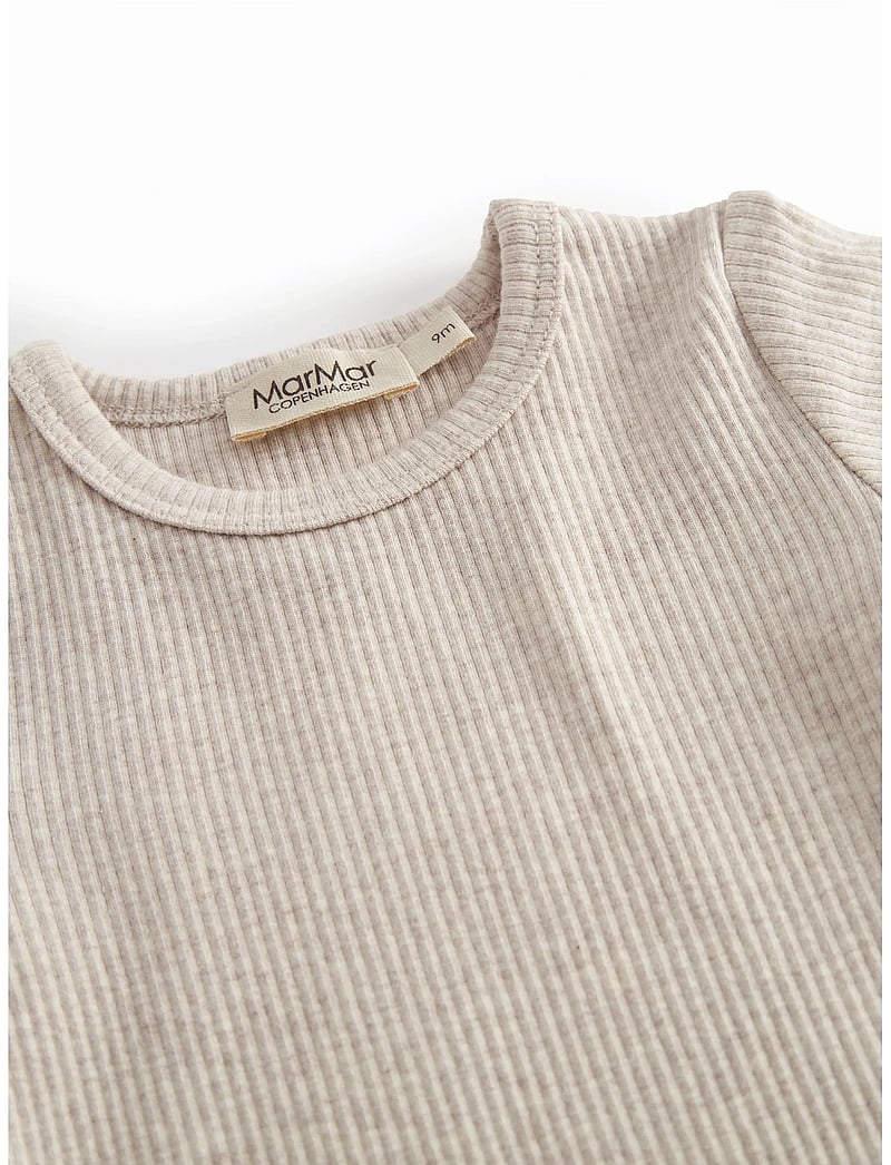 MarMar Copenhagen - Plain Body SS - kortærmede - light beige mel. - 2